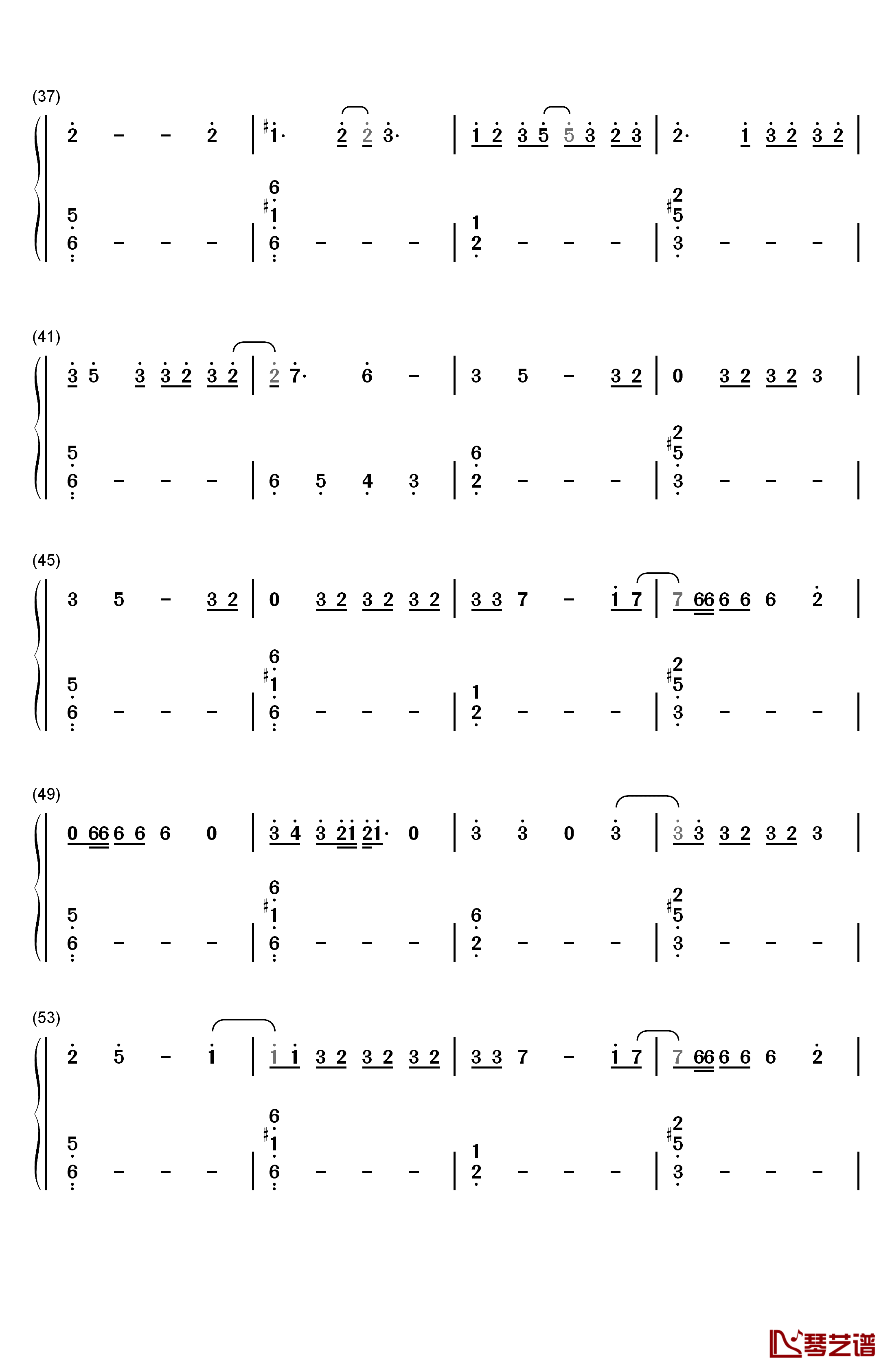 Please Me钢琴简谱-数字双手-Cardi B Bruno Mars3