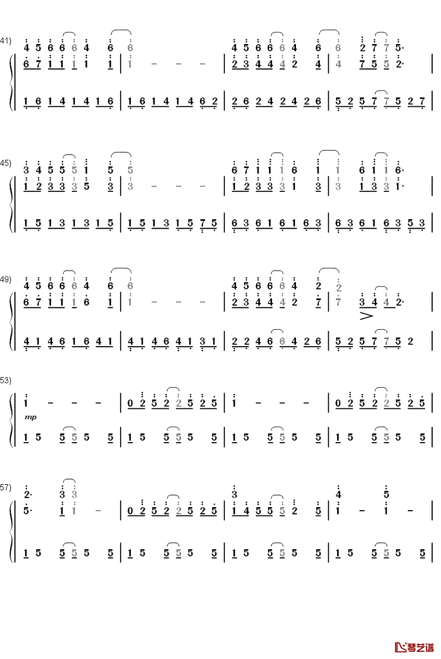 Forrest Gump钢琴简谱-数字双手-Alan Silvestri3