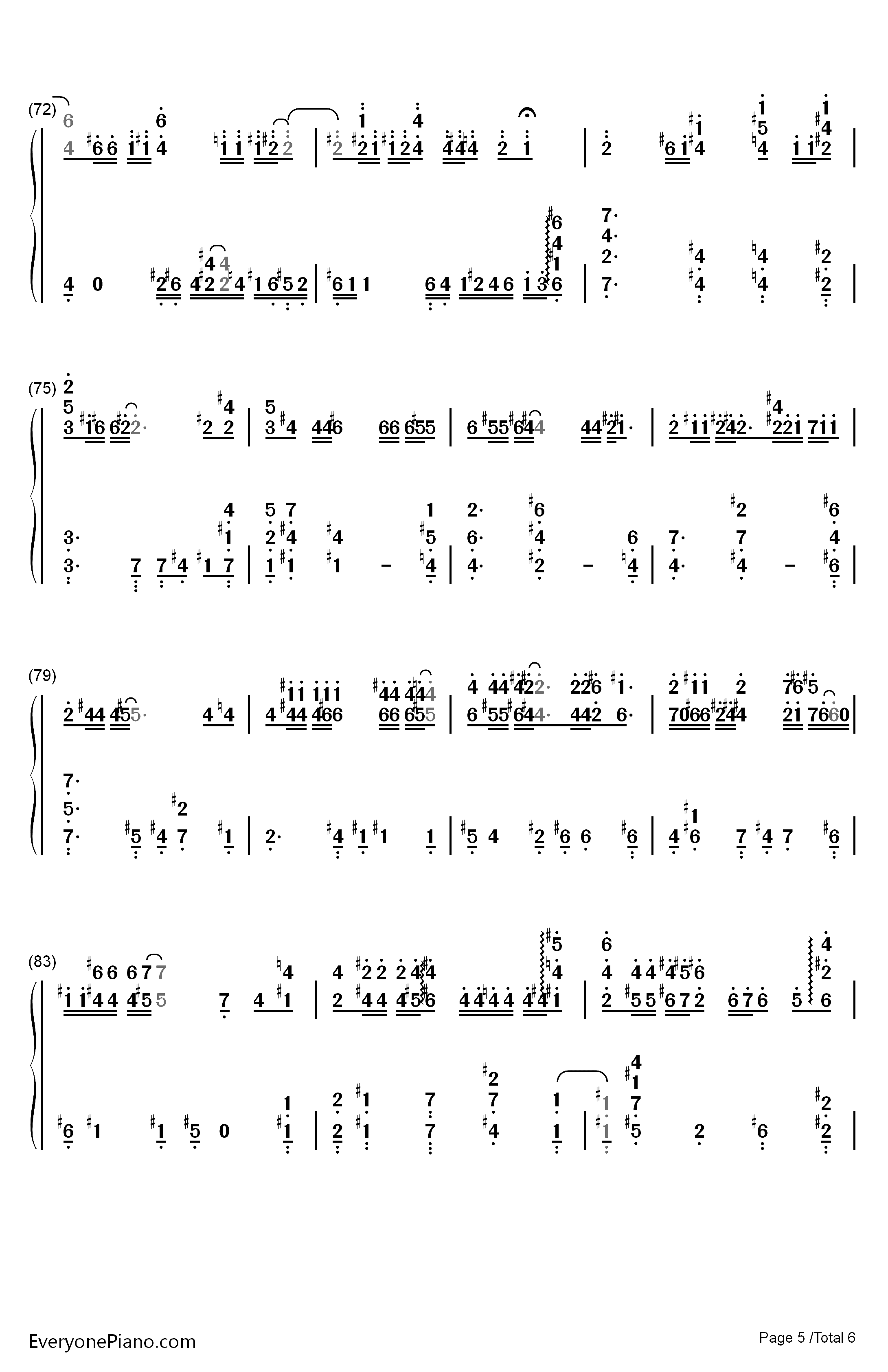 Once in a While Talk of The Old Days钢琴简谱-数字双手-加藤登纪子5