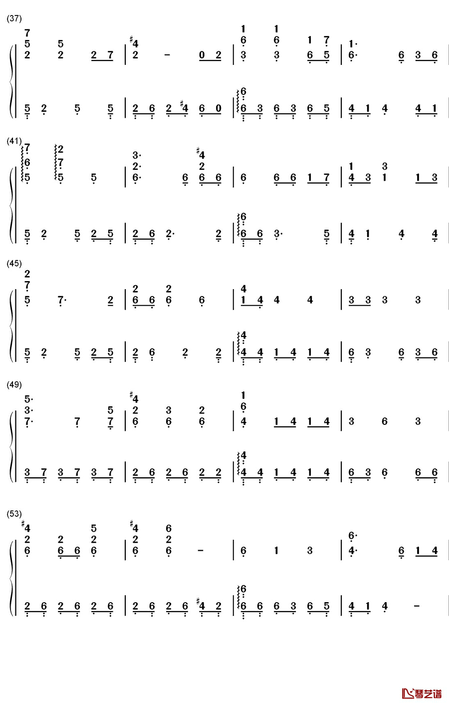 Fear Not This Night钢琴简谱-数字双手-吉克隽逸3
