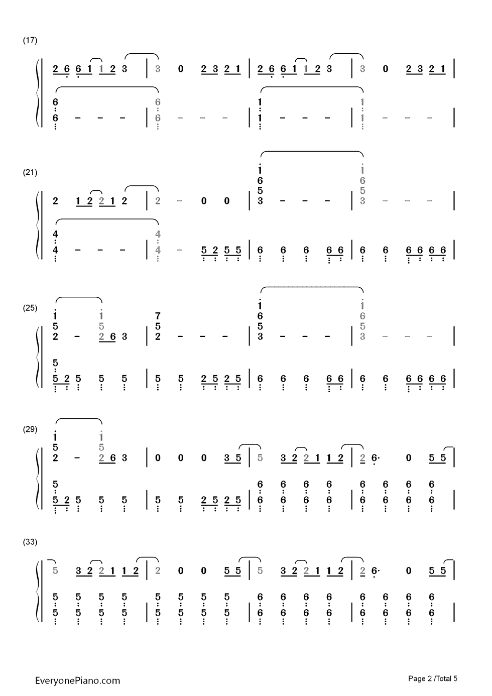 Believe钢琴简谱-数字双手-Mumford & Sons2