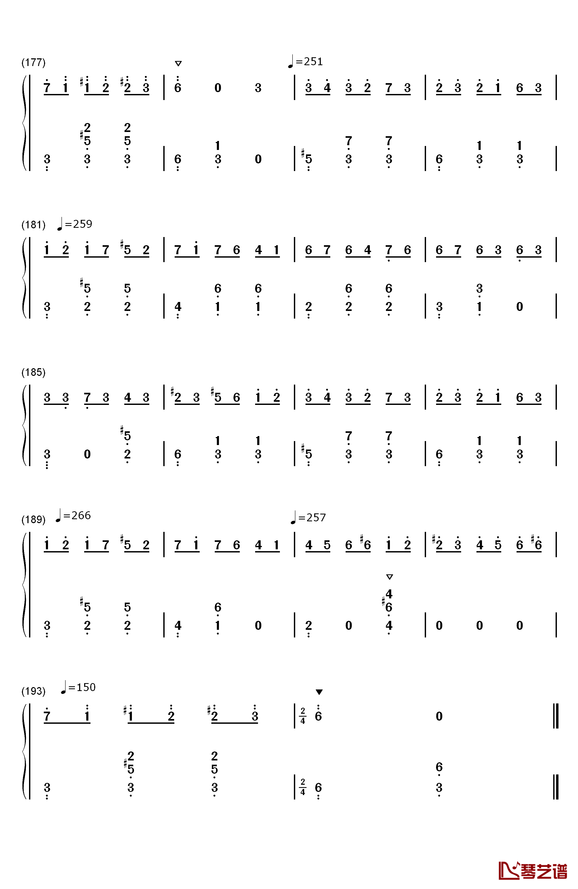升C小调圆舞曲钢琴简谱-数字双手-肖邦10