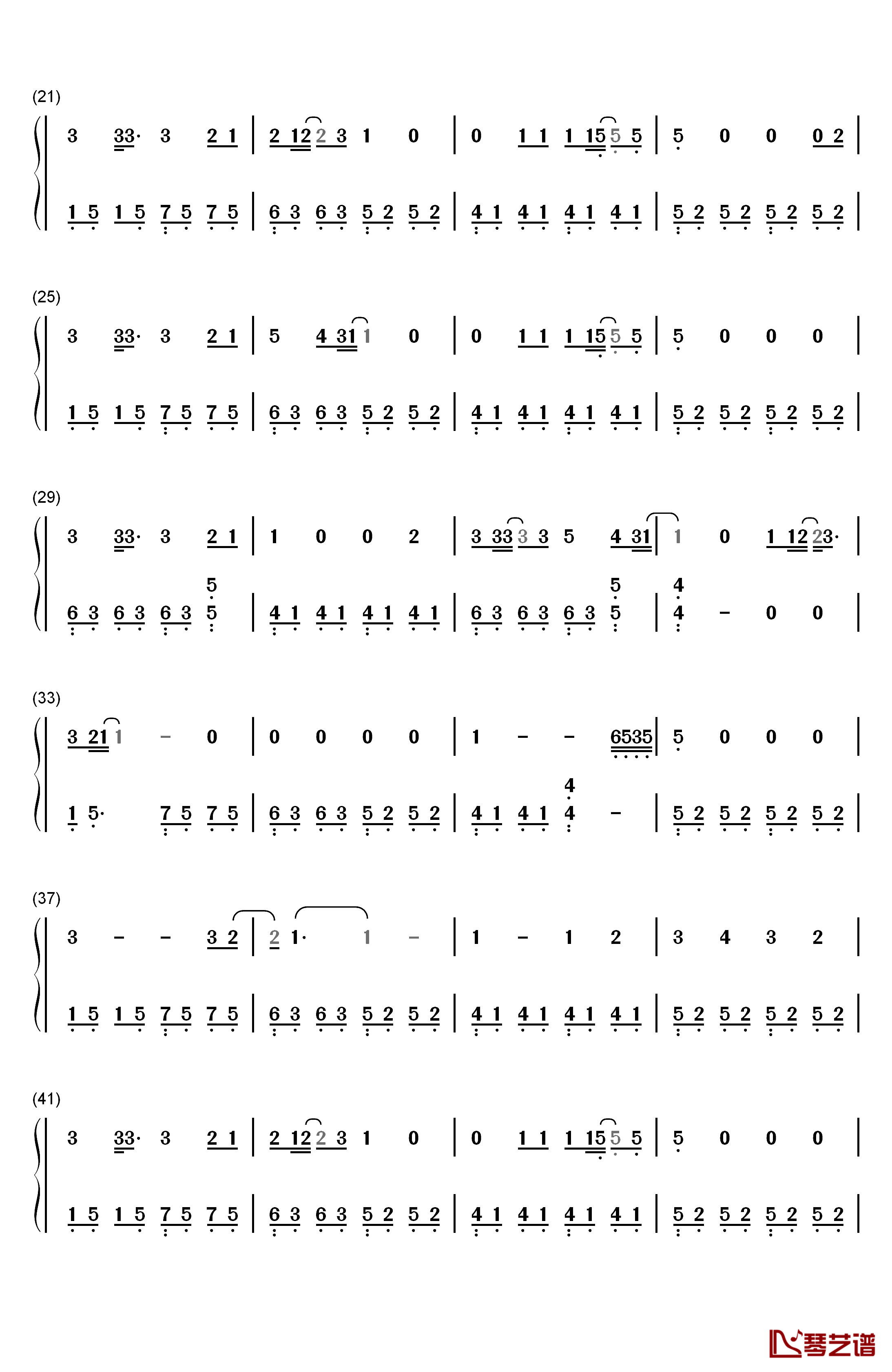 Green Day钢琴简谱-数字双手-Green Day2