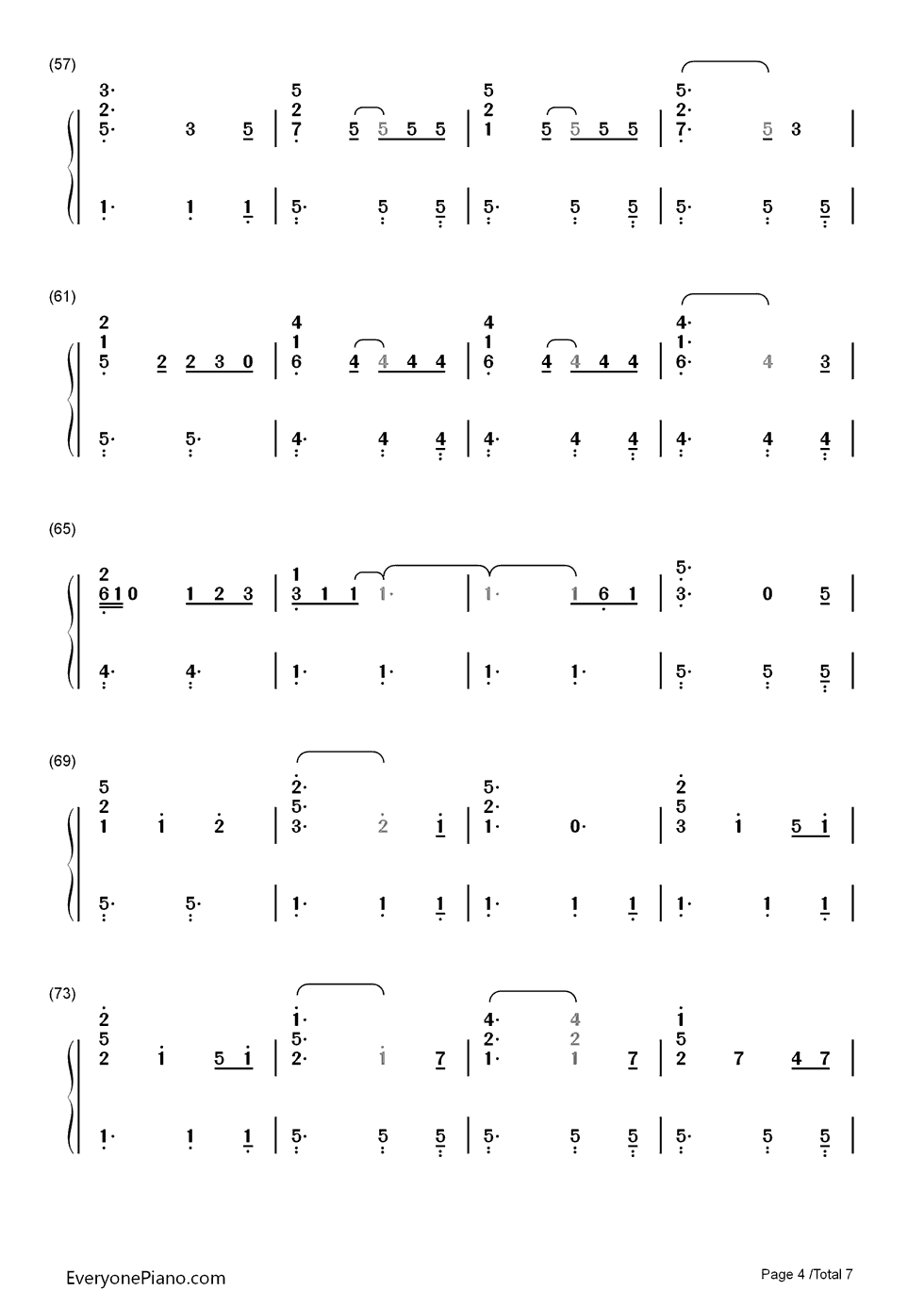Us Against the World钢琴简谱-数字双手-Coldplay4