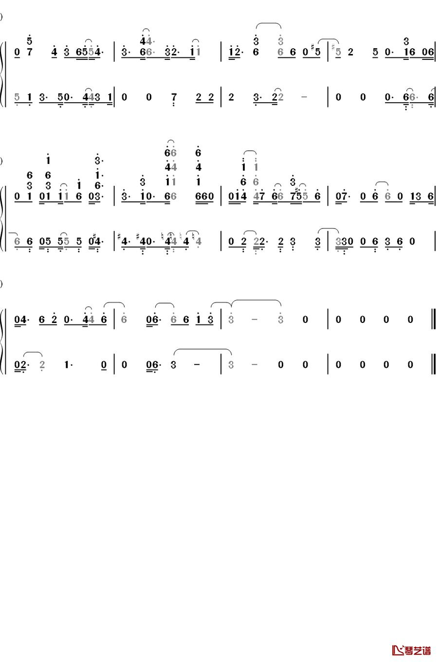 Gloomy Sunday钢琴简谱-数字双手-Billie Holiday2