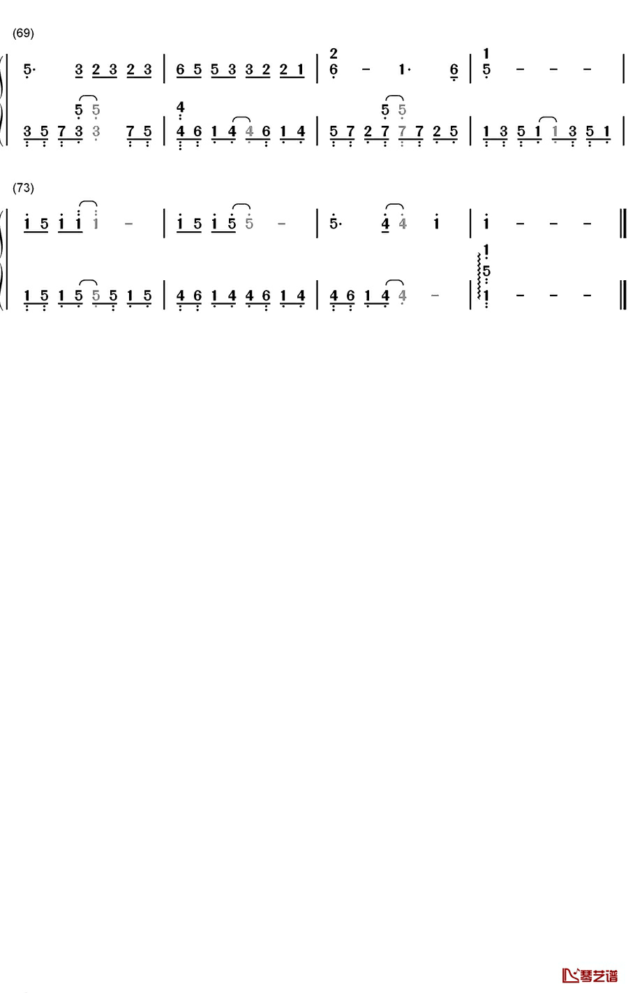 离人钢琴简谱-数字双手-林志炫4