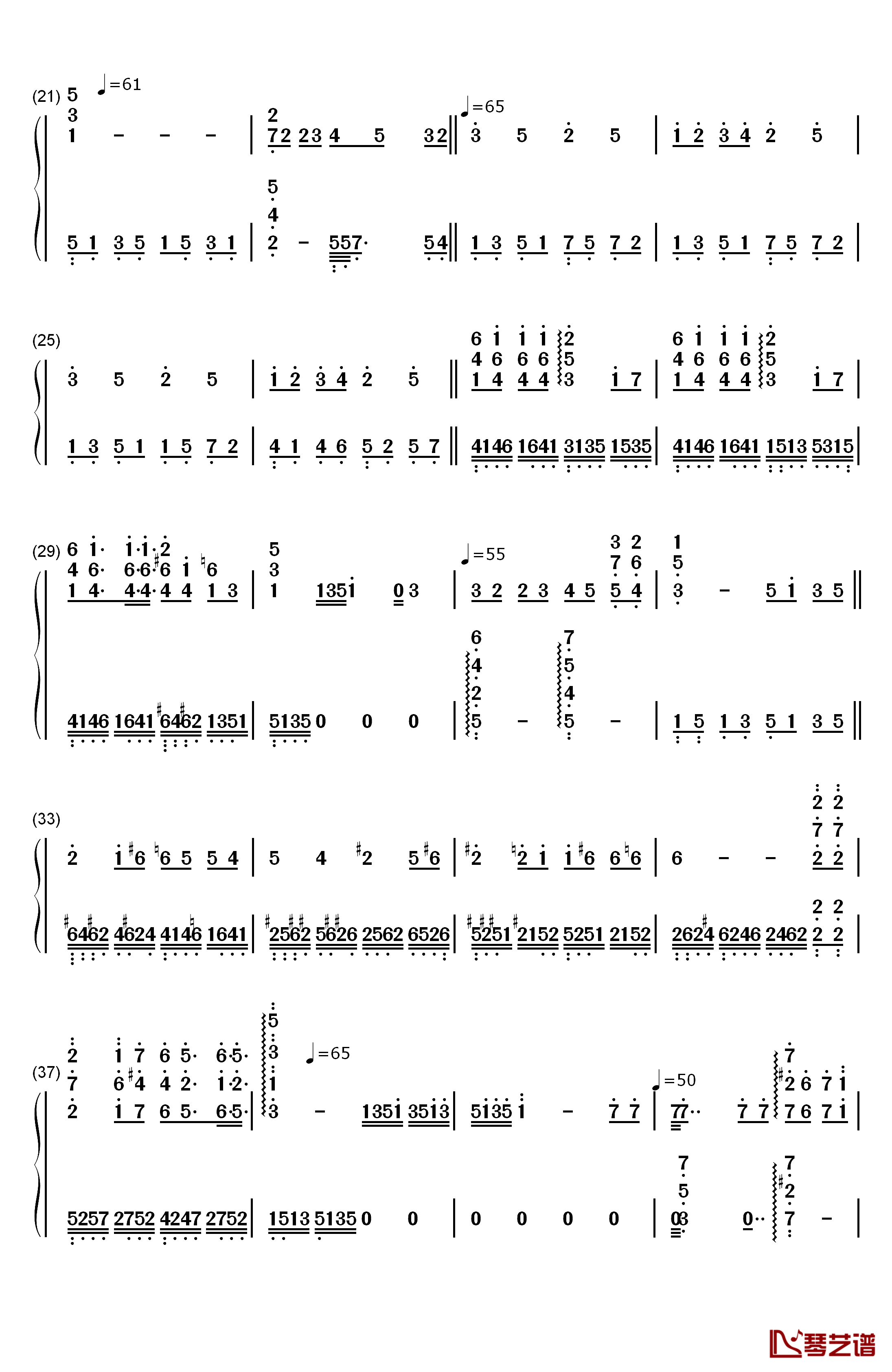 The Music of the Night钢琴简谱-数字双手-Andrew Lloyd Webber  安德鲁·劳埃德·韦伯2