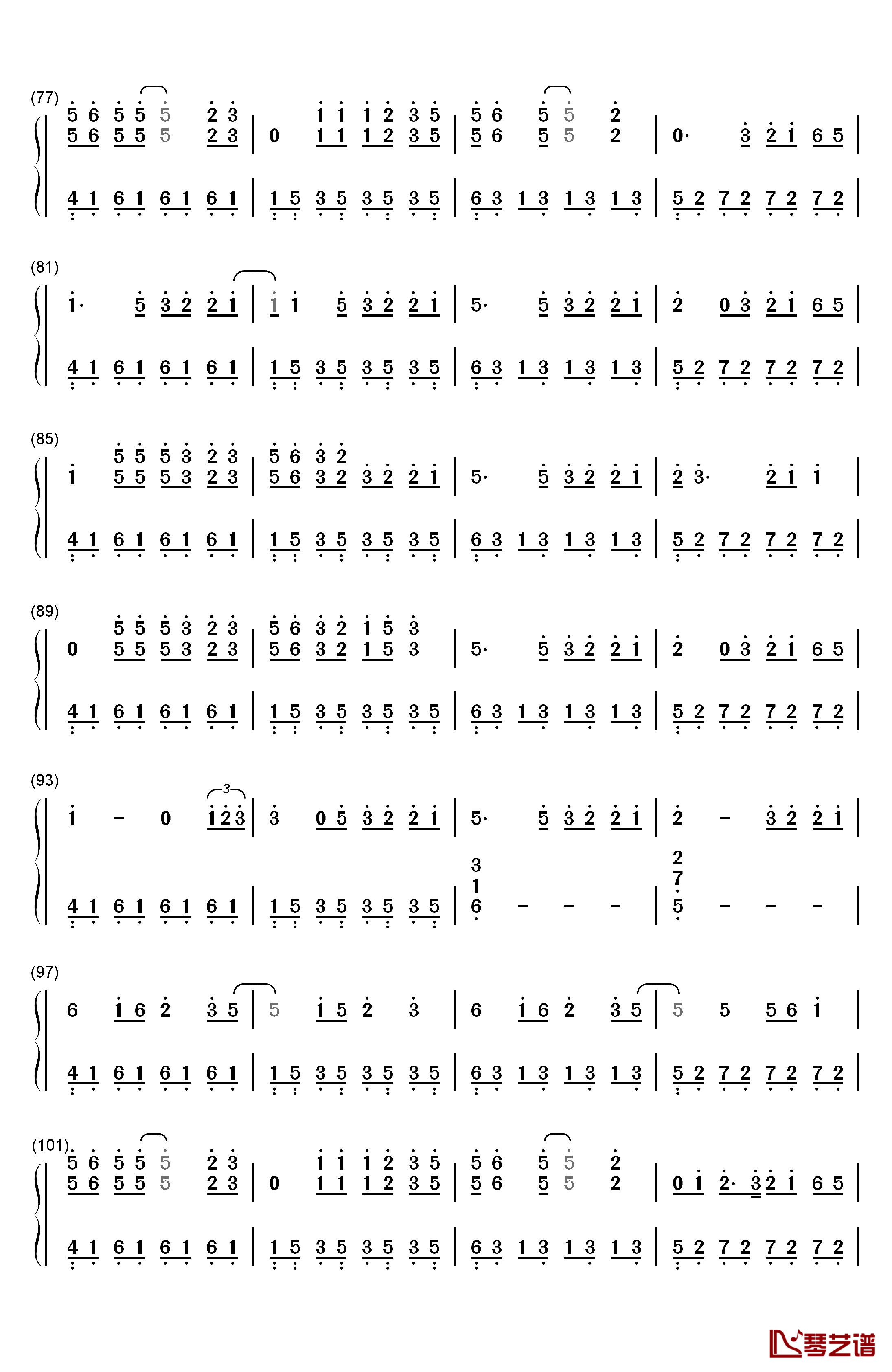 Midnight Train钢琴简谱-数字双手-DJ Okawari4