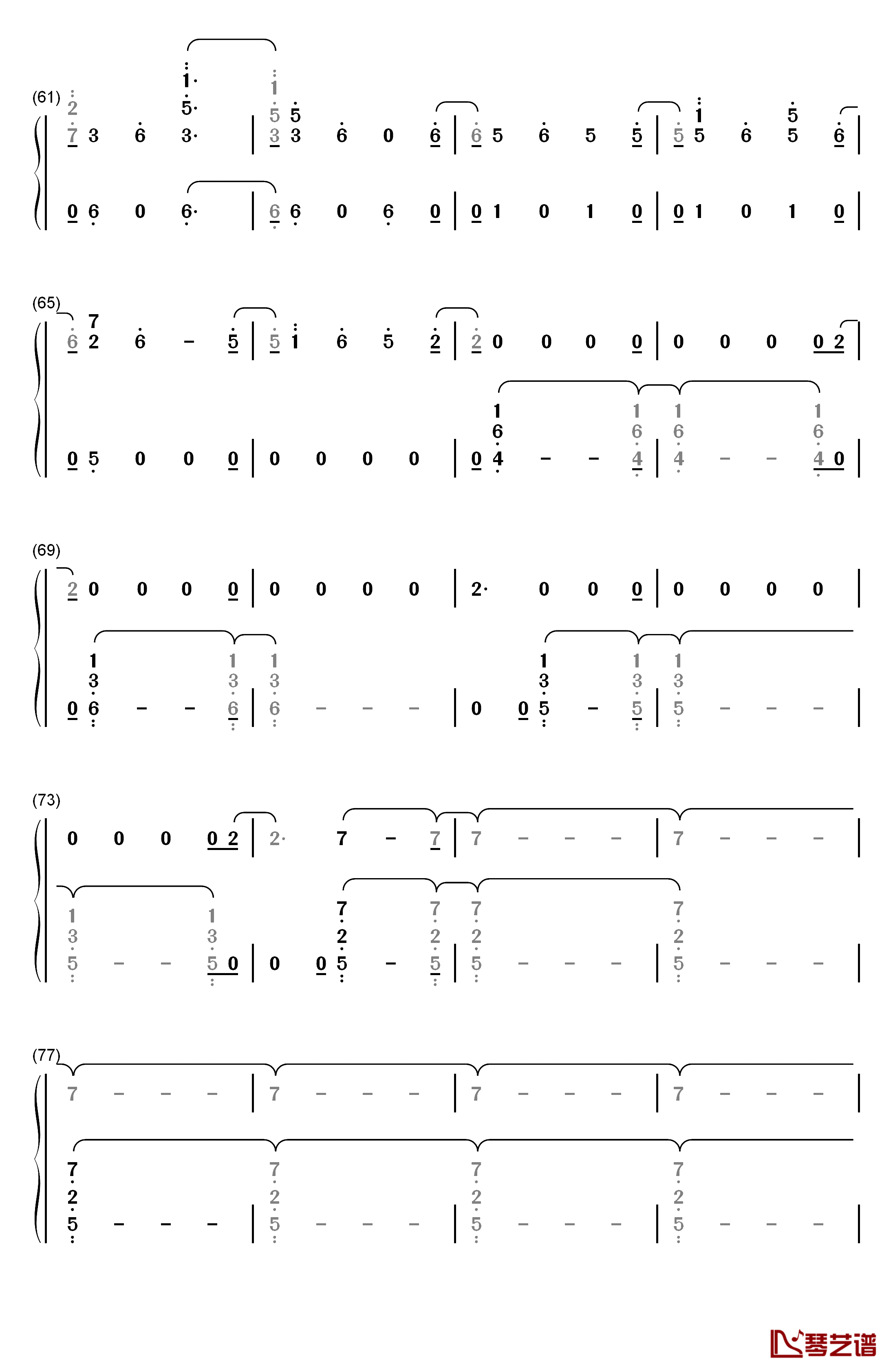 Nada钢琴简谱-数字双手-Shakira4