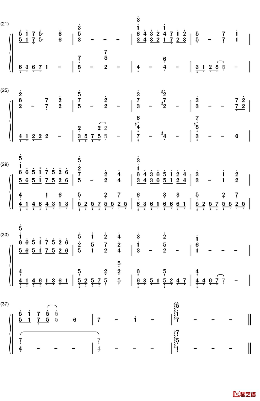 lost my pieces钢琴简谱-数字双手-未知2
