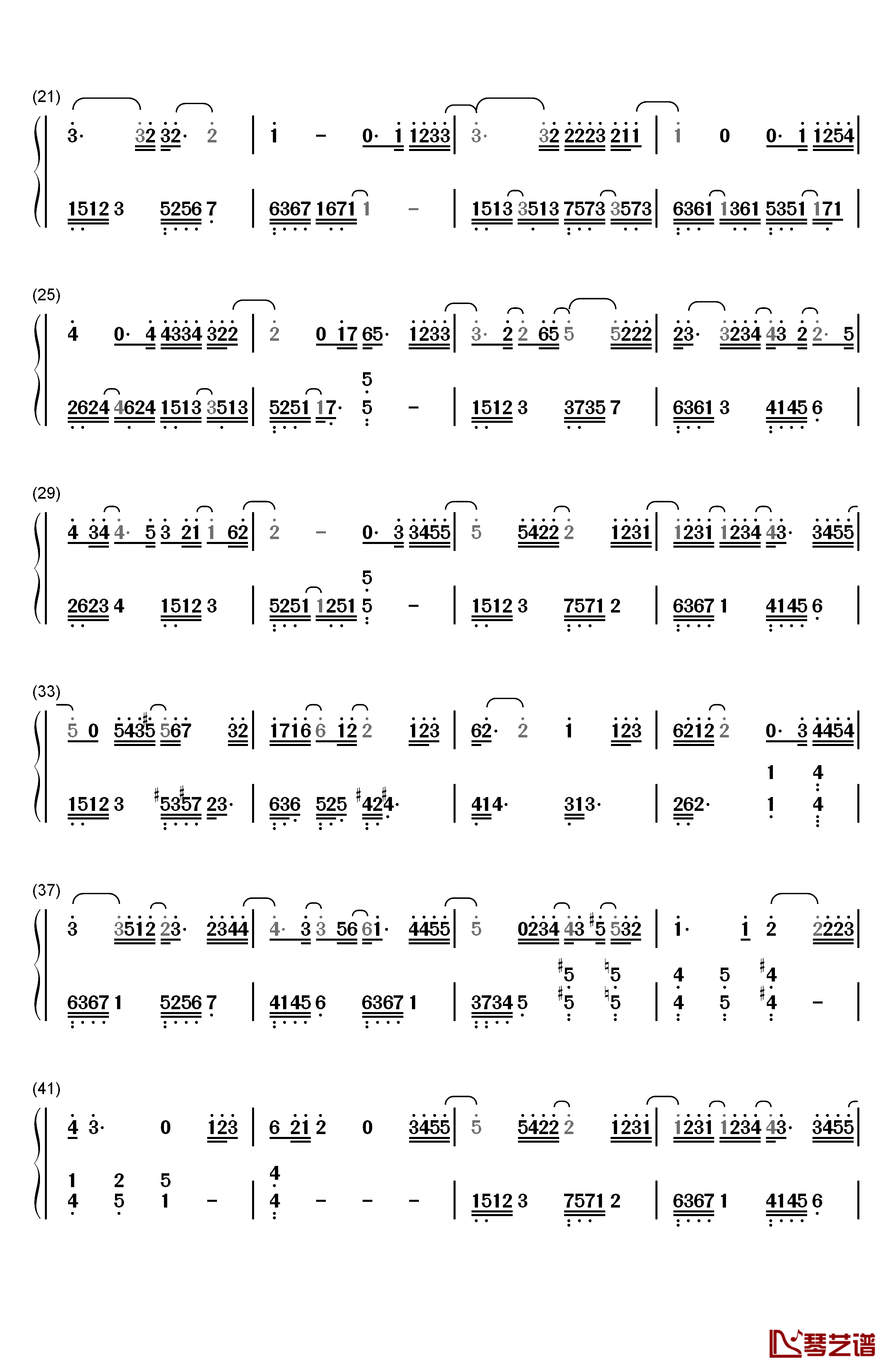 Beautiful钢琴简谱-数字双手-Crush2
