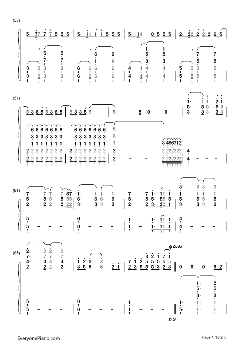 Love in the Dark钢琴简谱-数字双手-Adele4