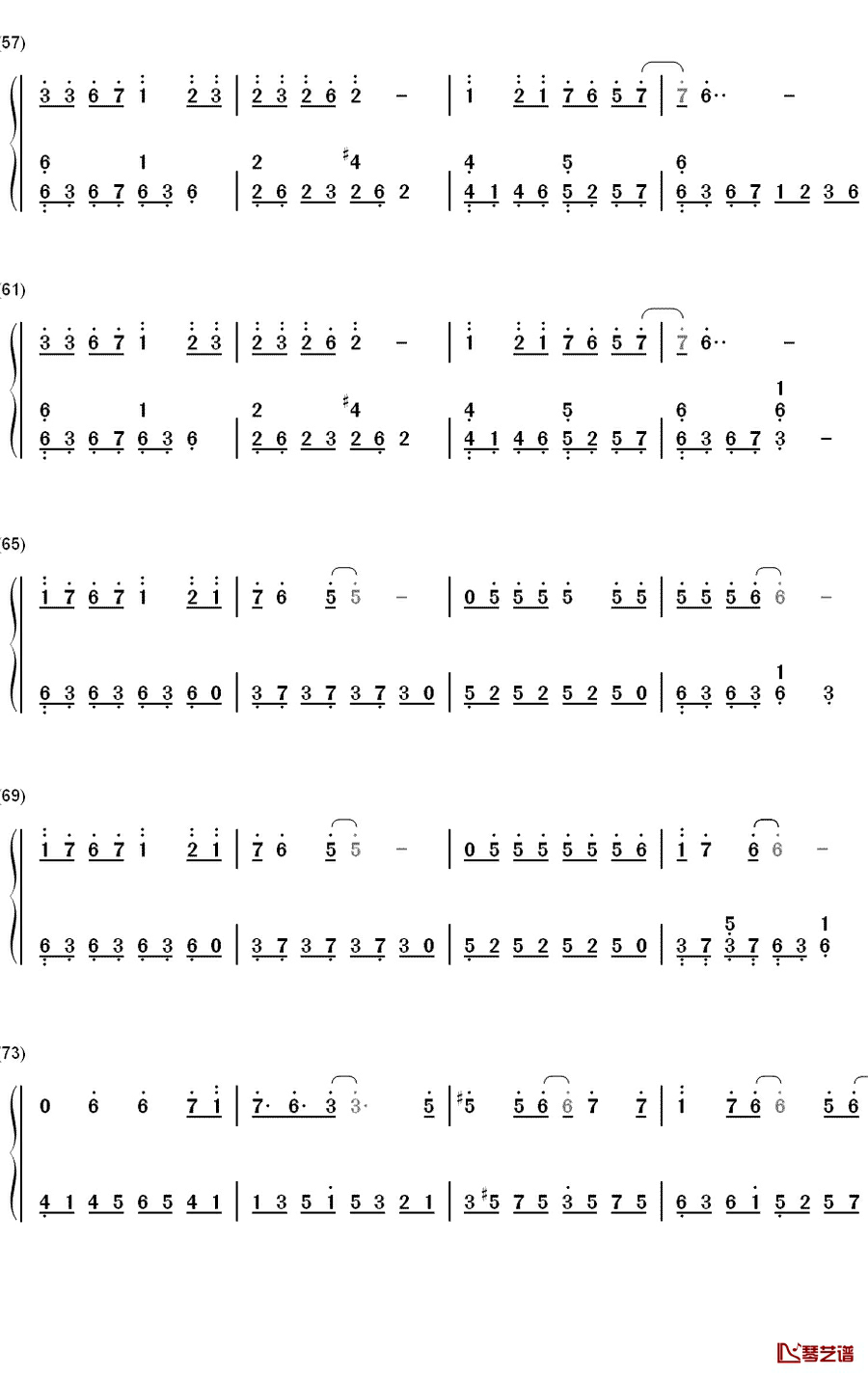 DAY BY DAY钢琴简谱-数字双手-T-ara4