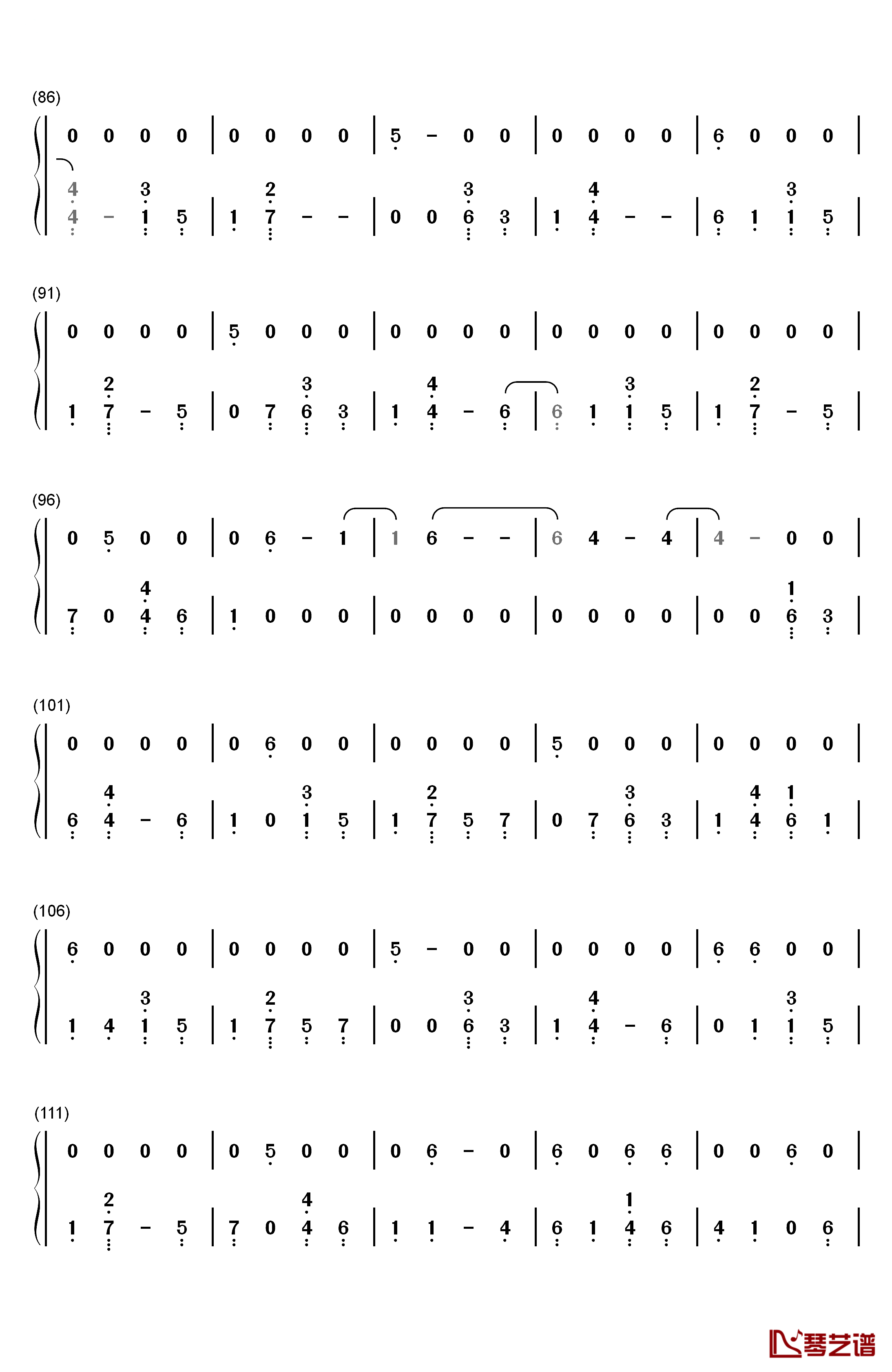 Don't Give In钢琴简谱-数字双手-Snow Patrol4