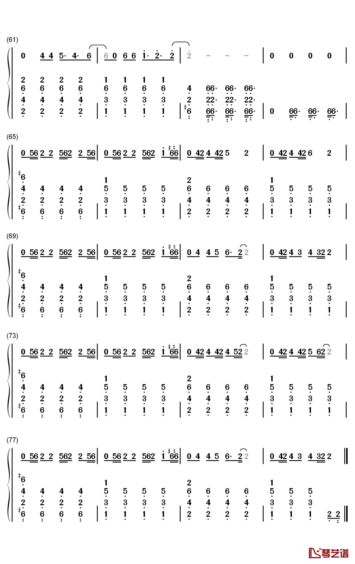 Never Surrender钢琴简谱-数字双手-R1SE4