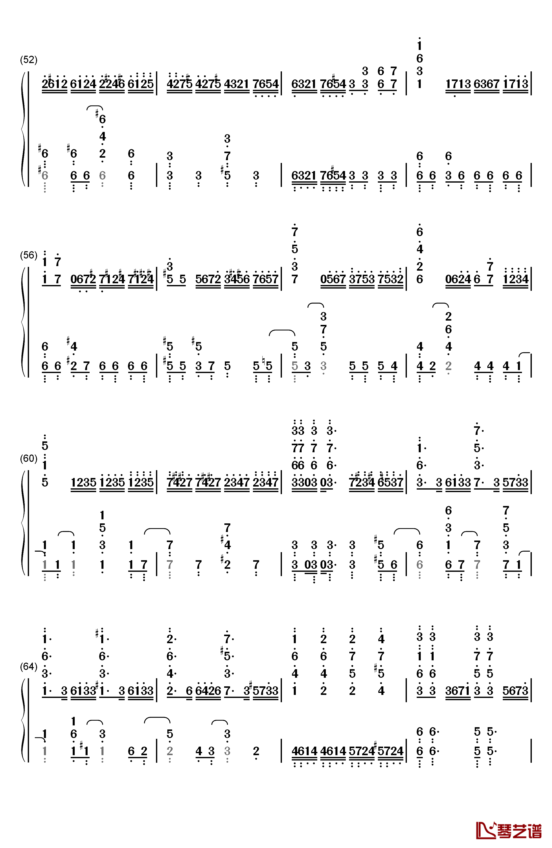 ピアノ协奏曲第1番“蝎火” 钢琴简谱-数字双手-wac4