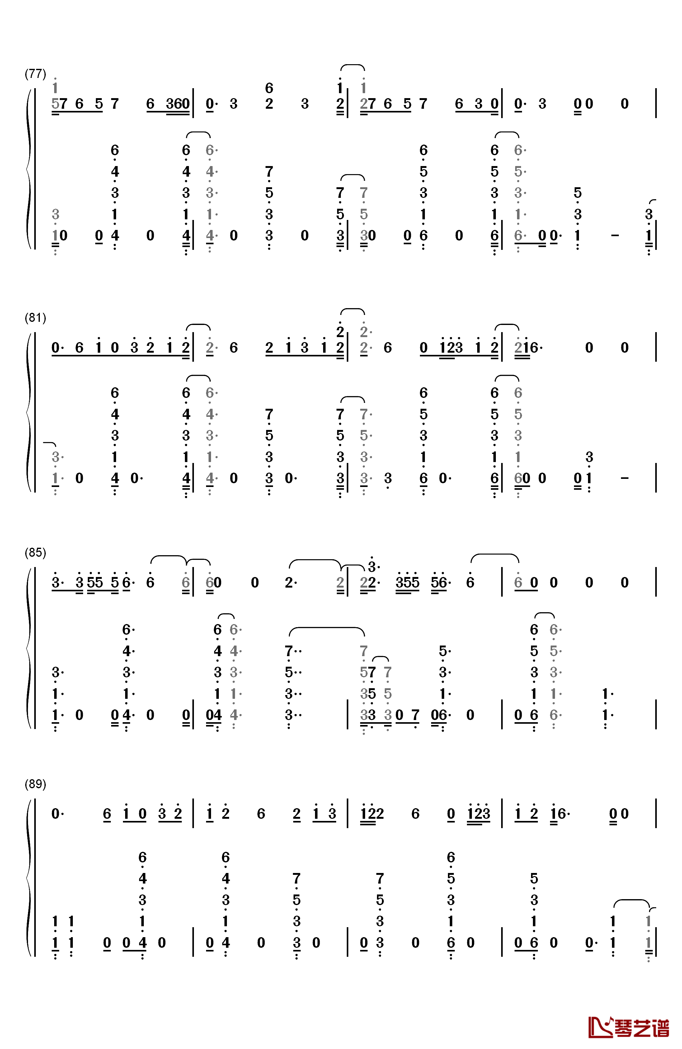Loyalty钢琴简谱-数字双手-Kendrick Lamar Rihanna6