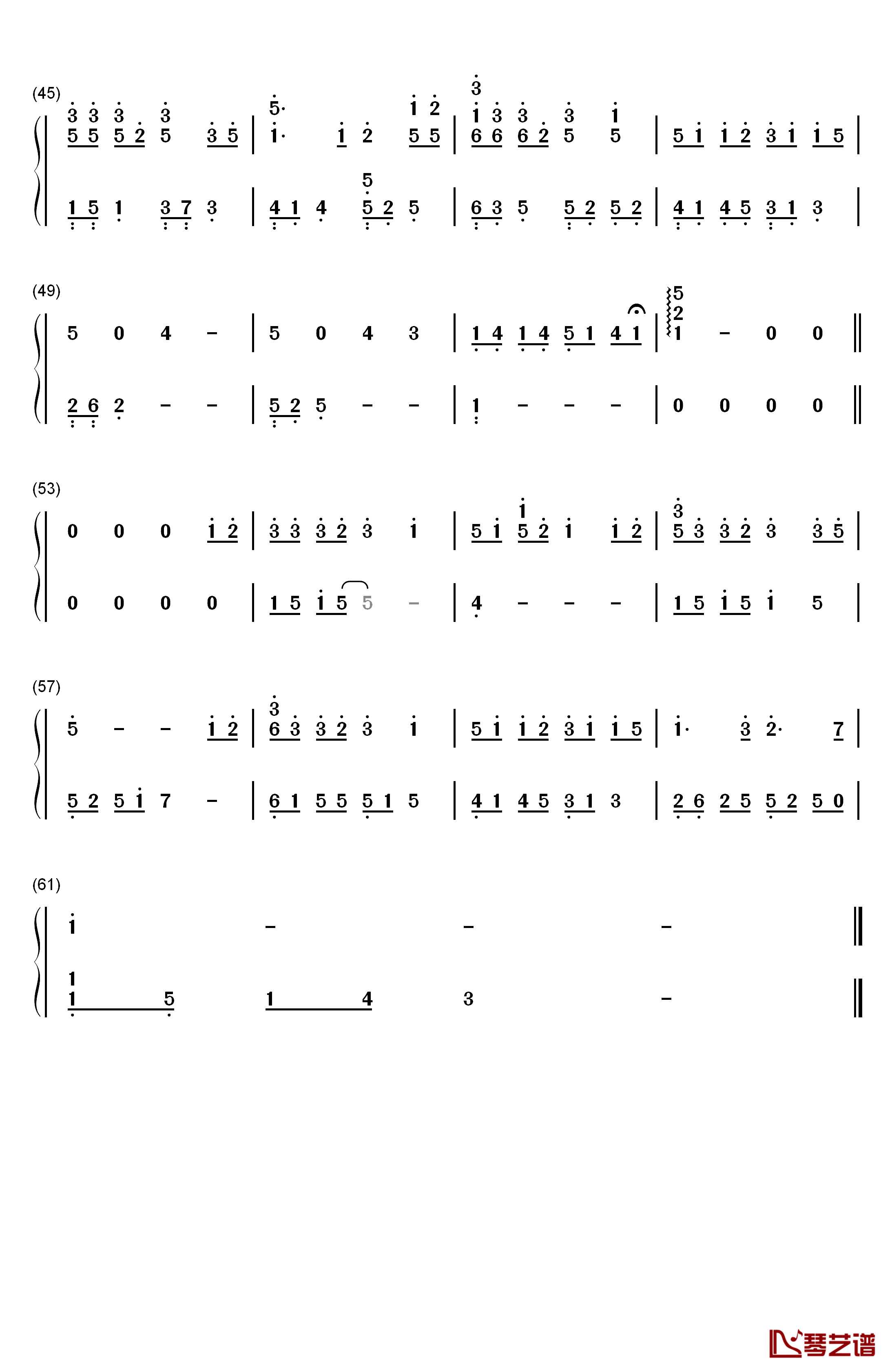 いつかのひかり钢琴简谱-数字双手-霜月はるか3