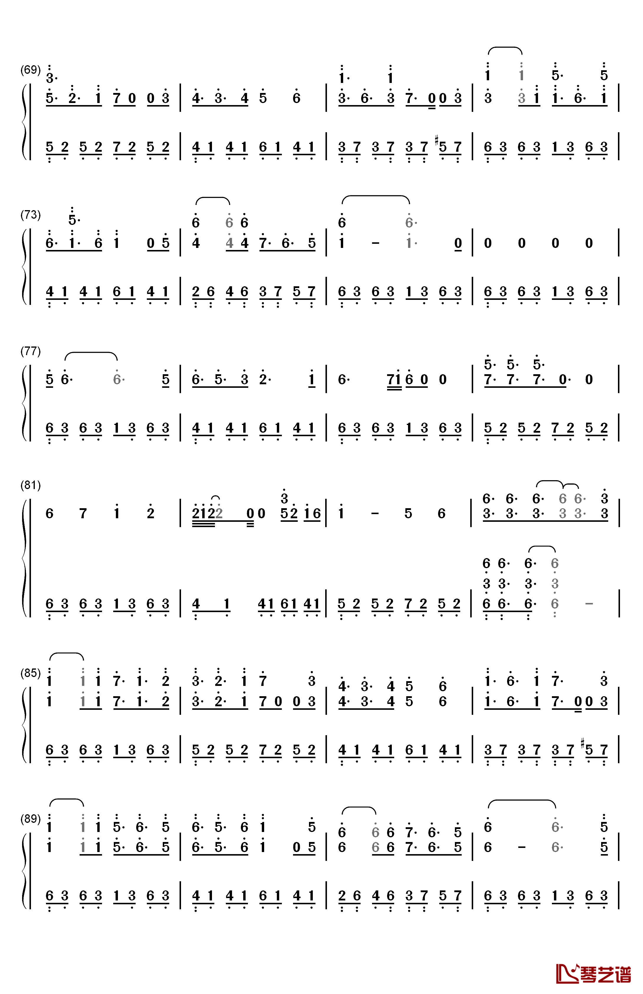 来自尘埃的光钢琴简谱-数字双手-蔡维泽4