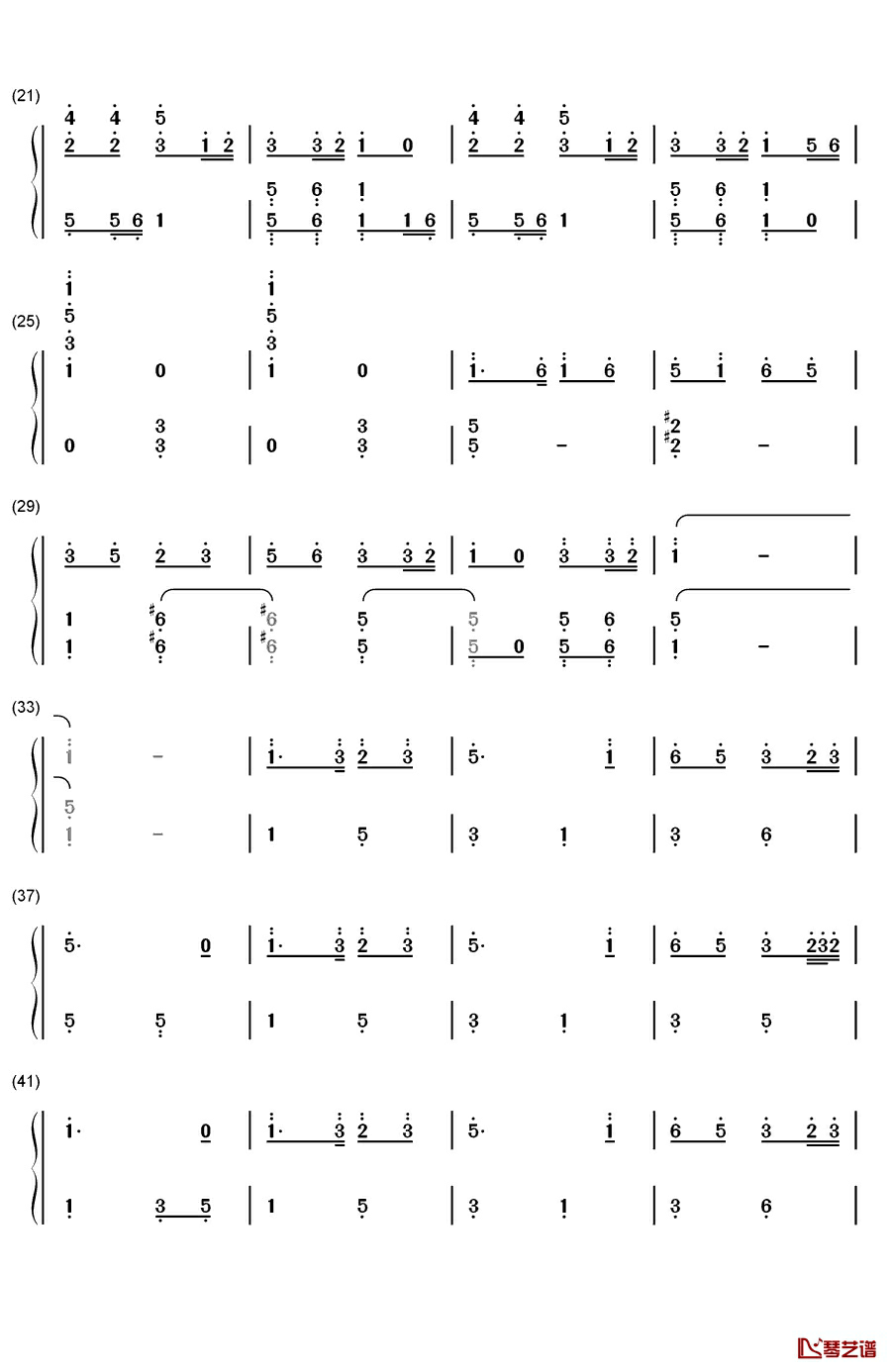 春节序曲钢琴简谱-数字双手-李焕之2