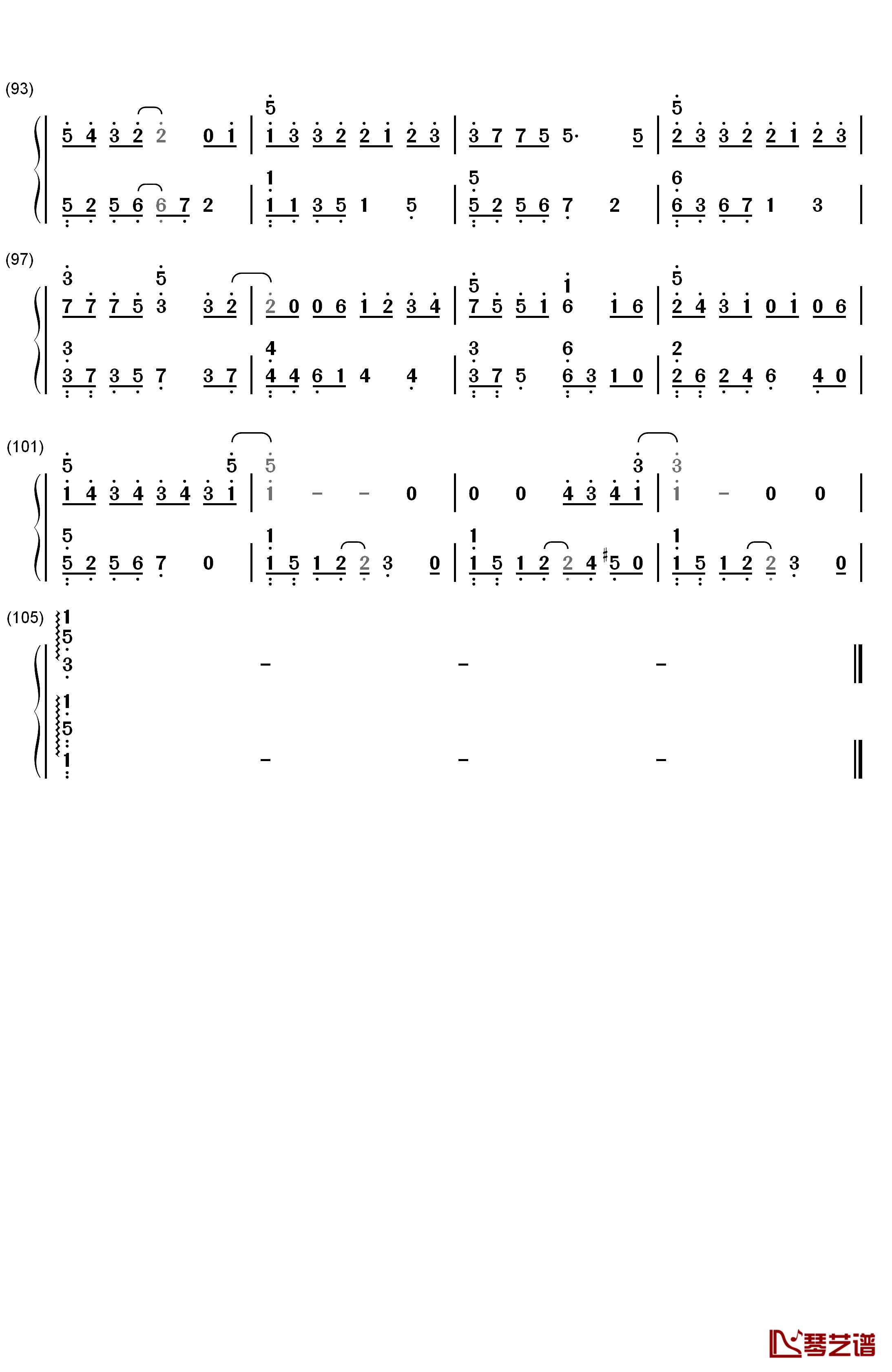 我的秘密钢琴简谱-数字双手-邓紫棋5