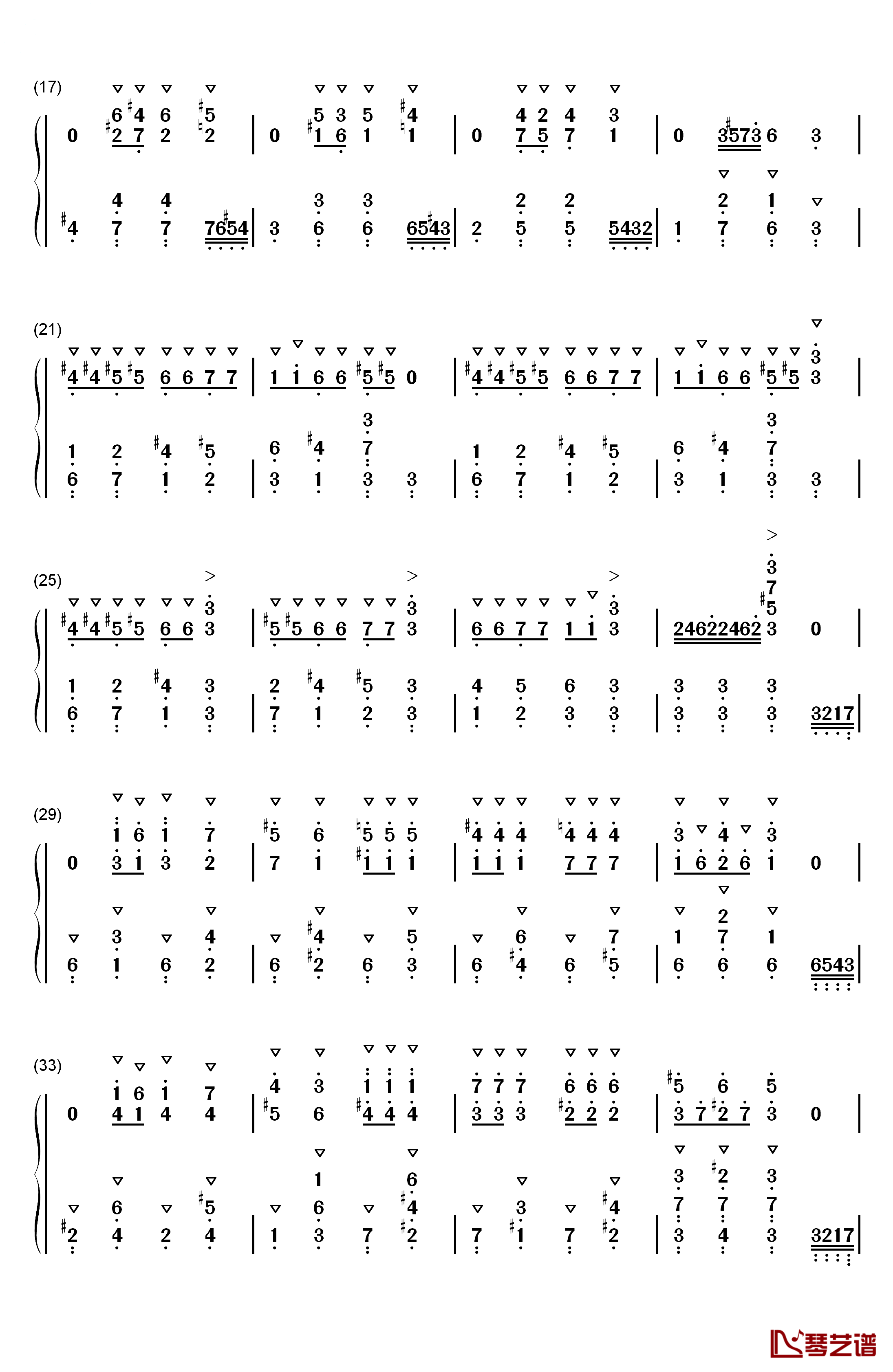 糖果仙子之舞钢琴简谱-数字双手-Pyotr Ilyich Tchaikovsky  柴可夫斯基2