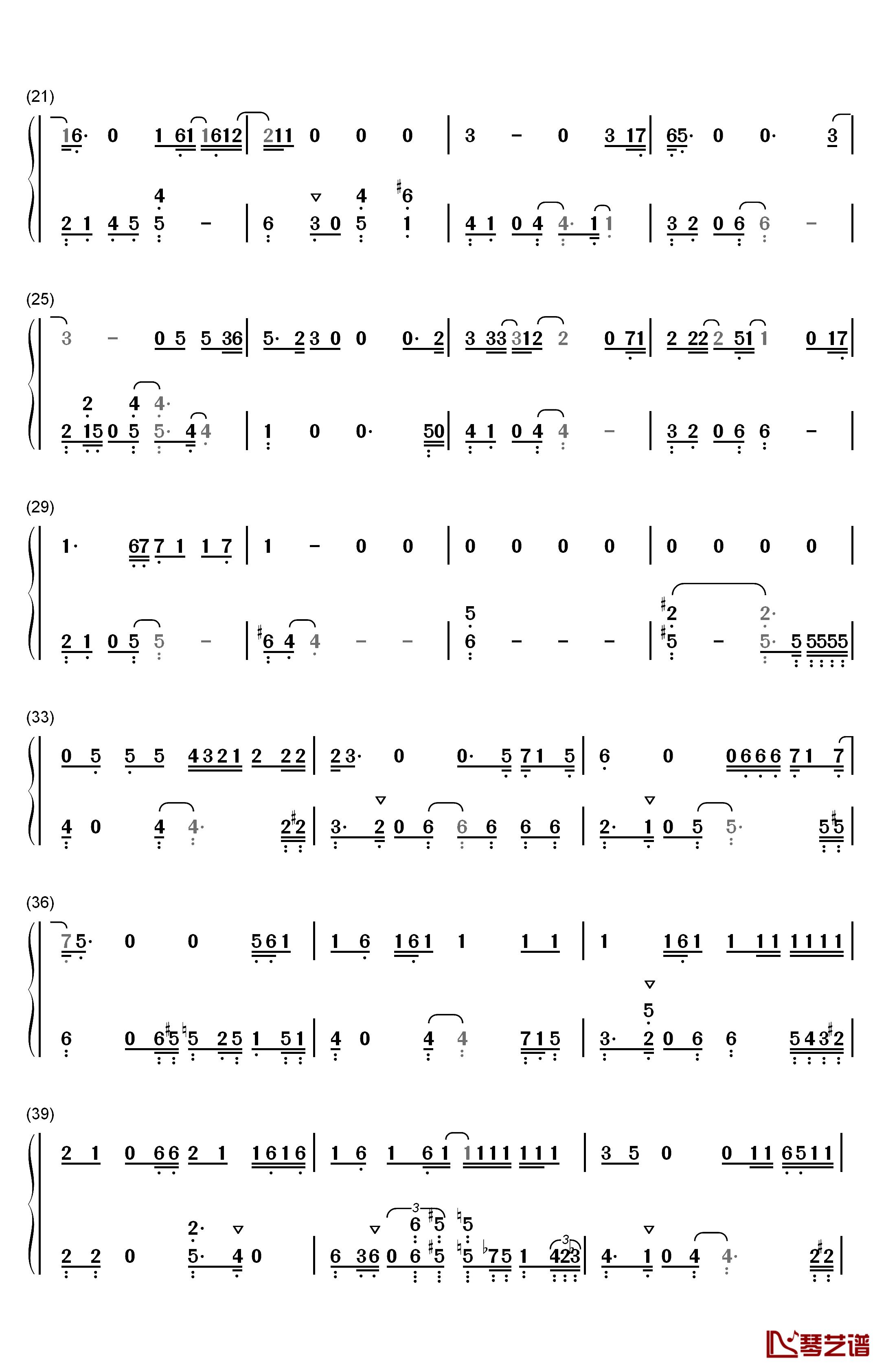 I'm In Love钢琴简谱-数字双手-Ra.D2