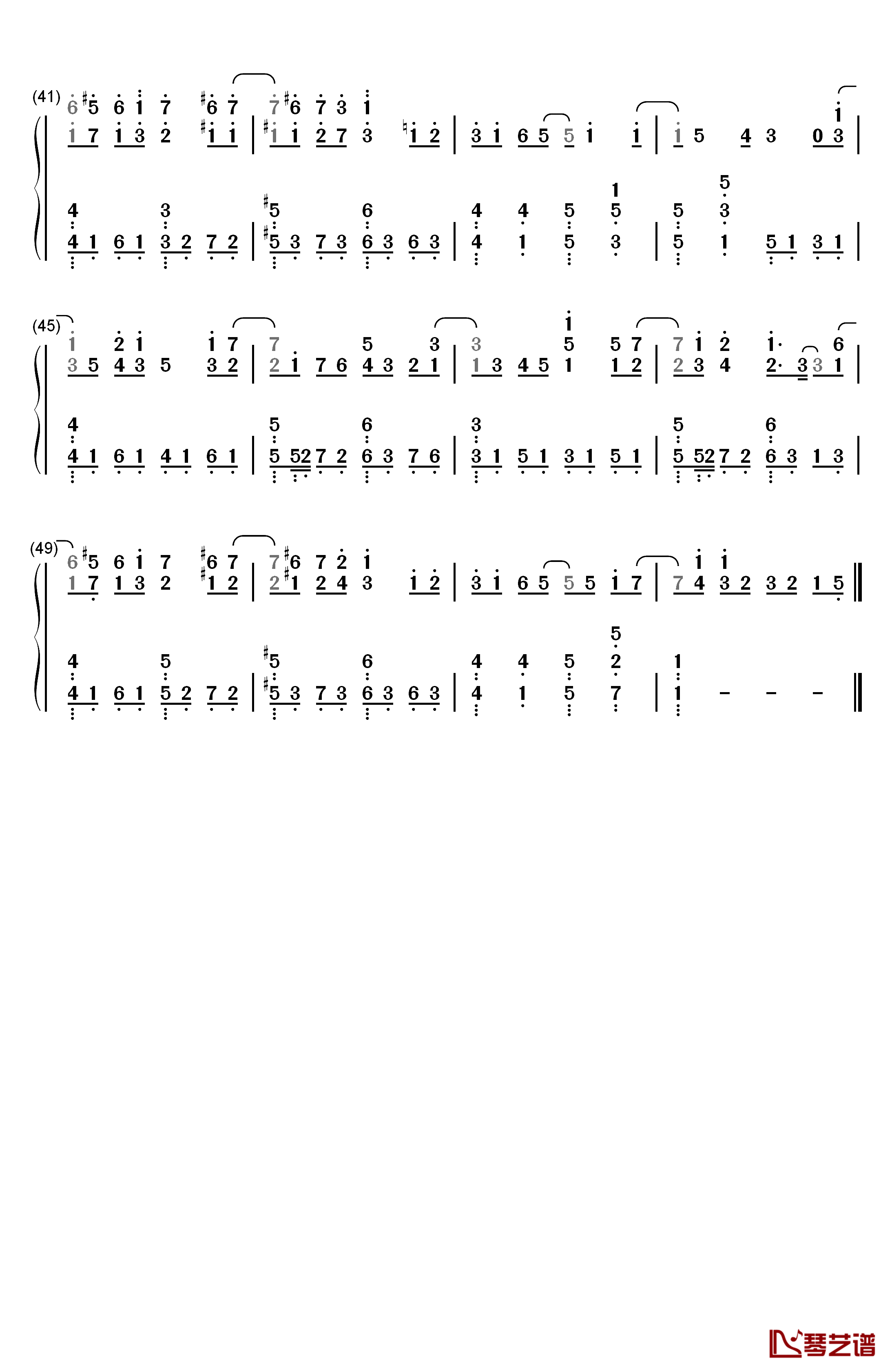 Ray钢琴简谱-数字双手-Bump of Chicken & 初音ミク3