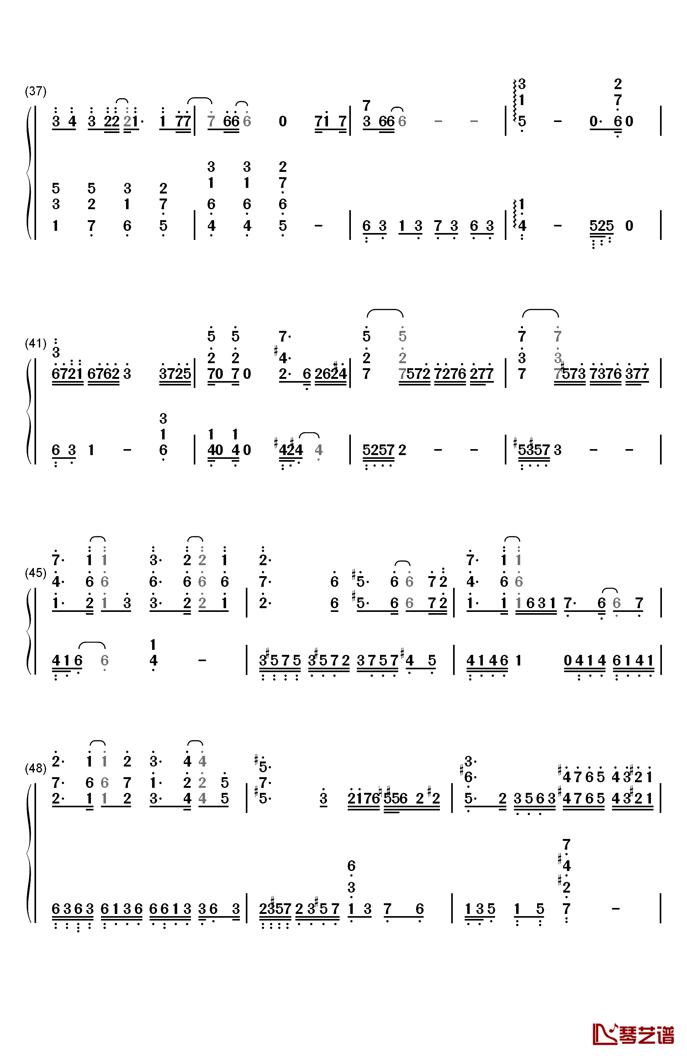 Crucify My Love钢琴简谱-数字双手-X Japan3