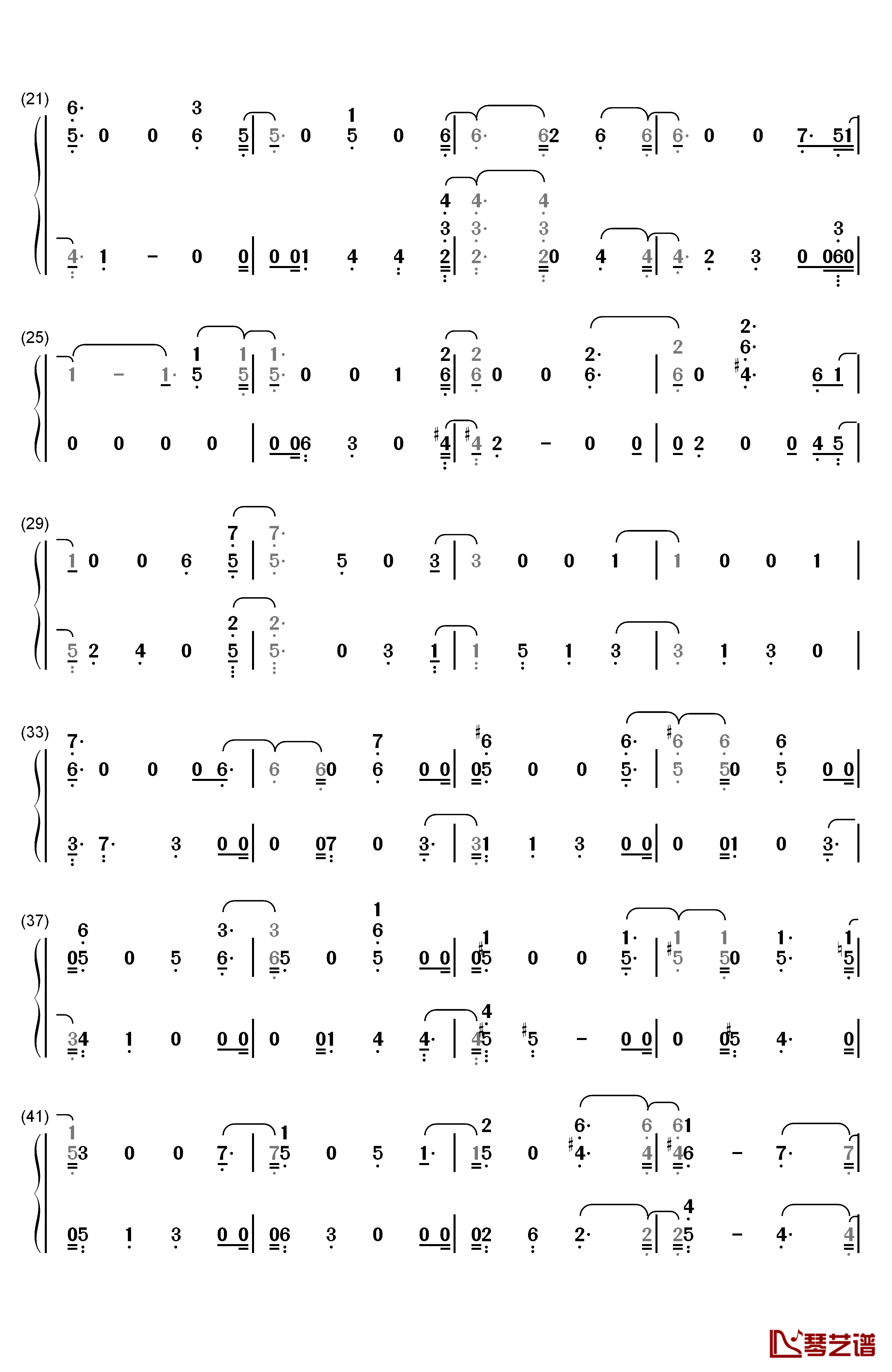 Love You Anymore钢琴简谱-数字双手-Michael Buble2