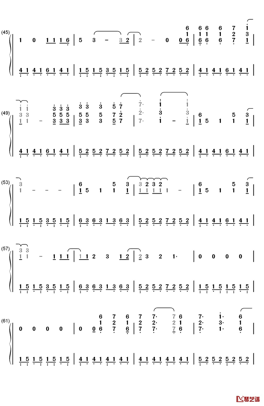 Lions!钢琴简谱-数字双手-Lights3