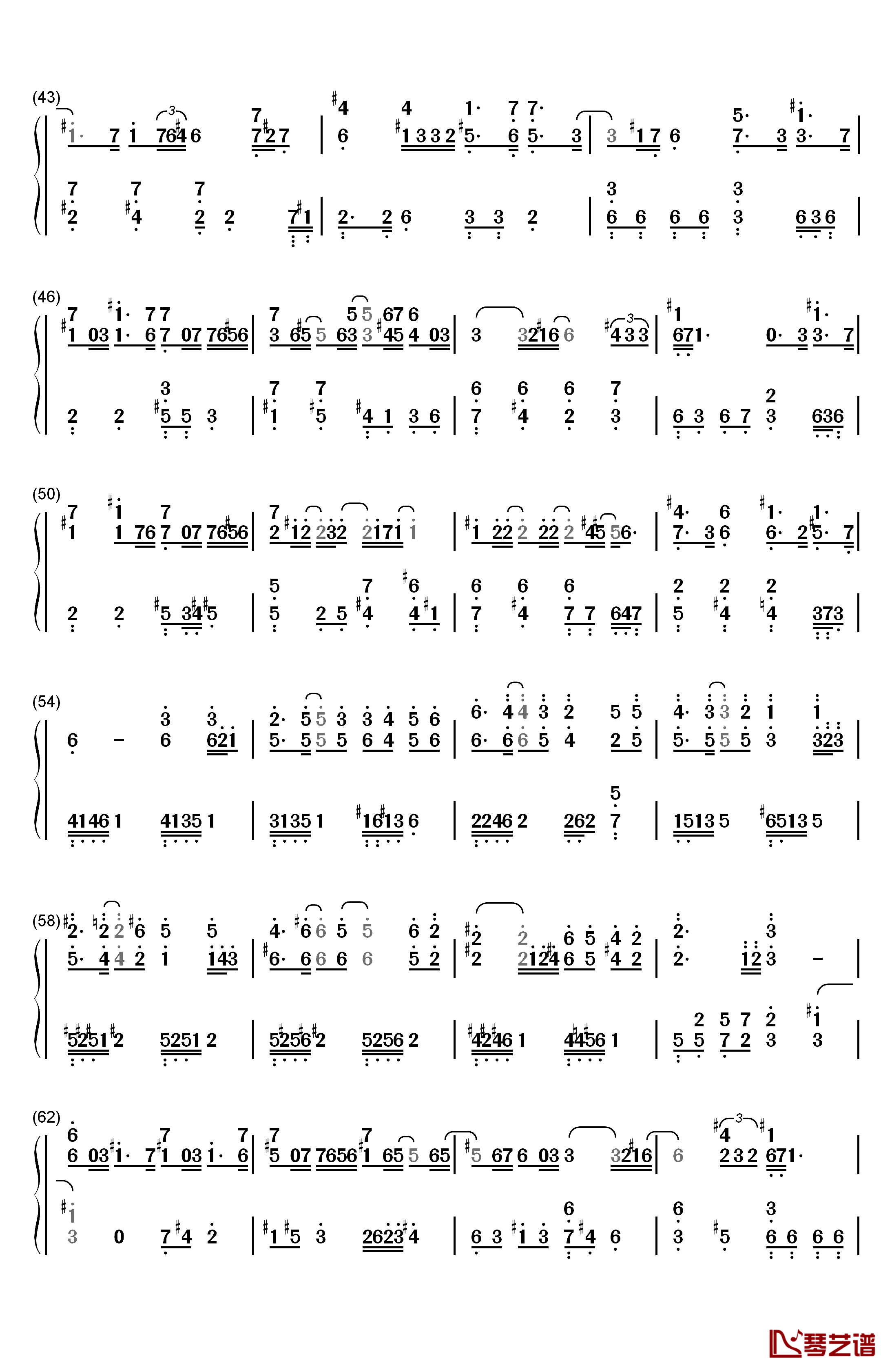 Endless Story钢琴简谱-数字双手-伊藤由奈3