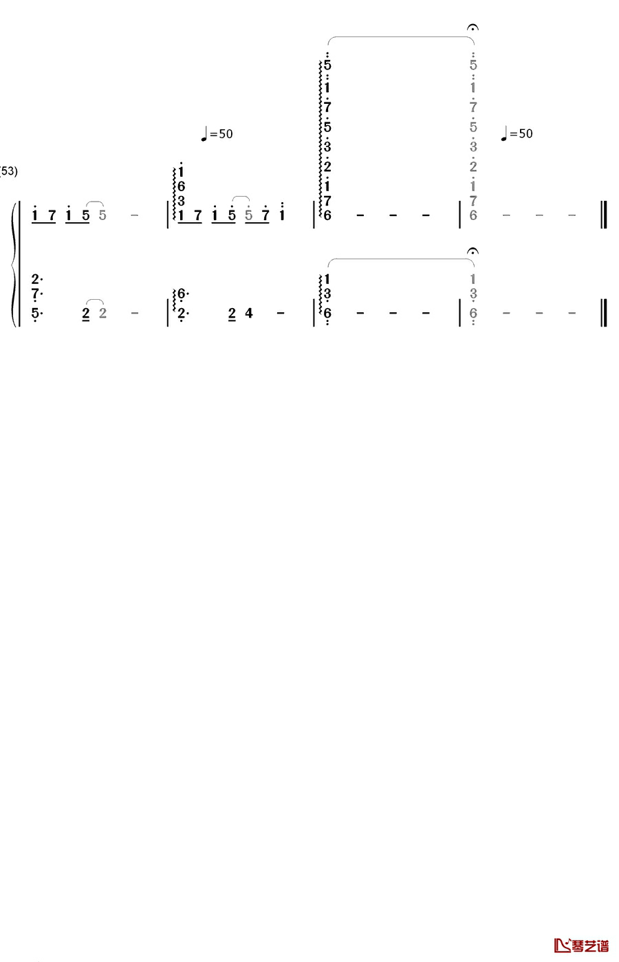 I will钢琴简谱-数字双手-Chelsy4
