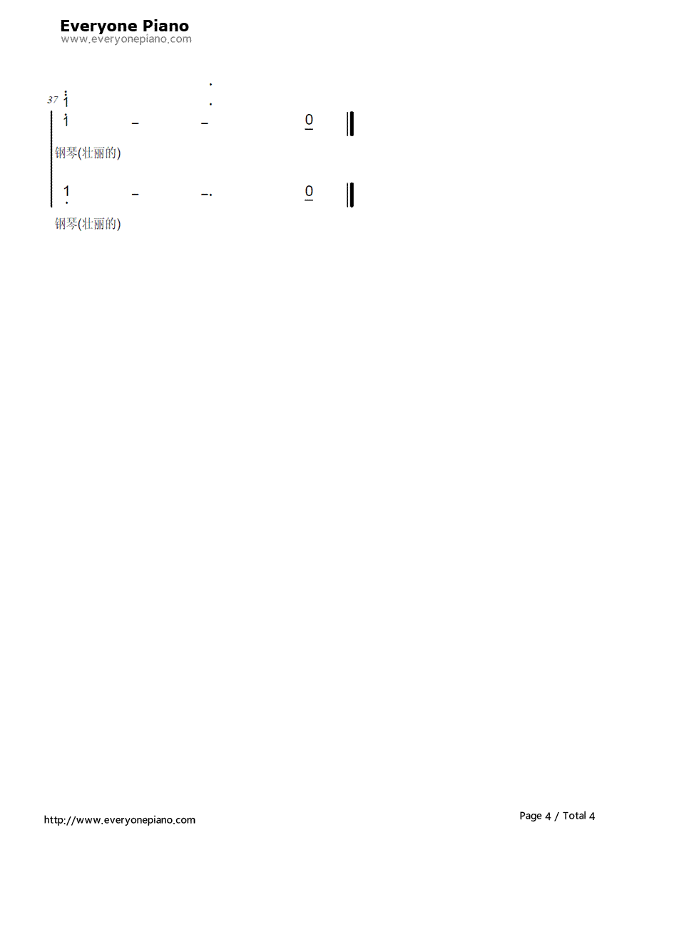 ねぇ钢琴简谱-数字双手-藤田麻衣子4