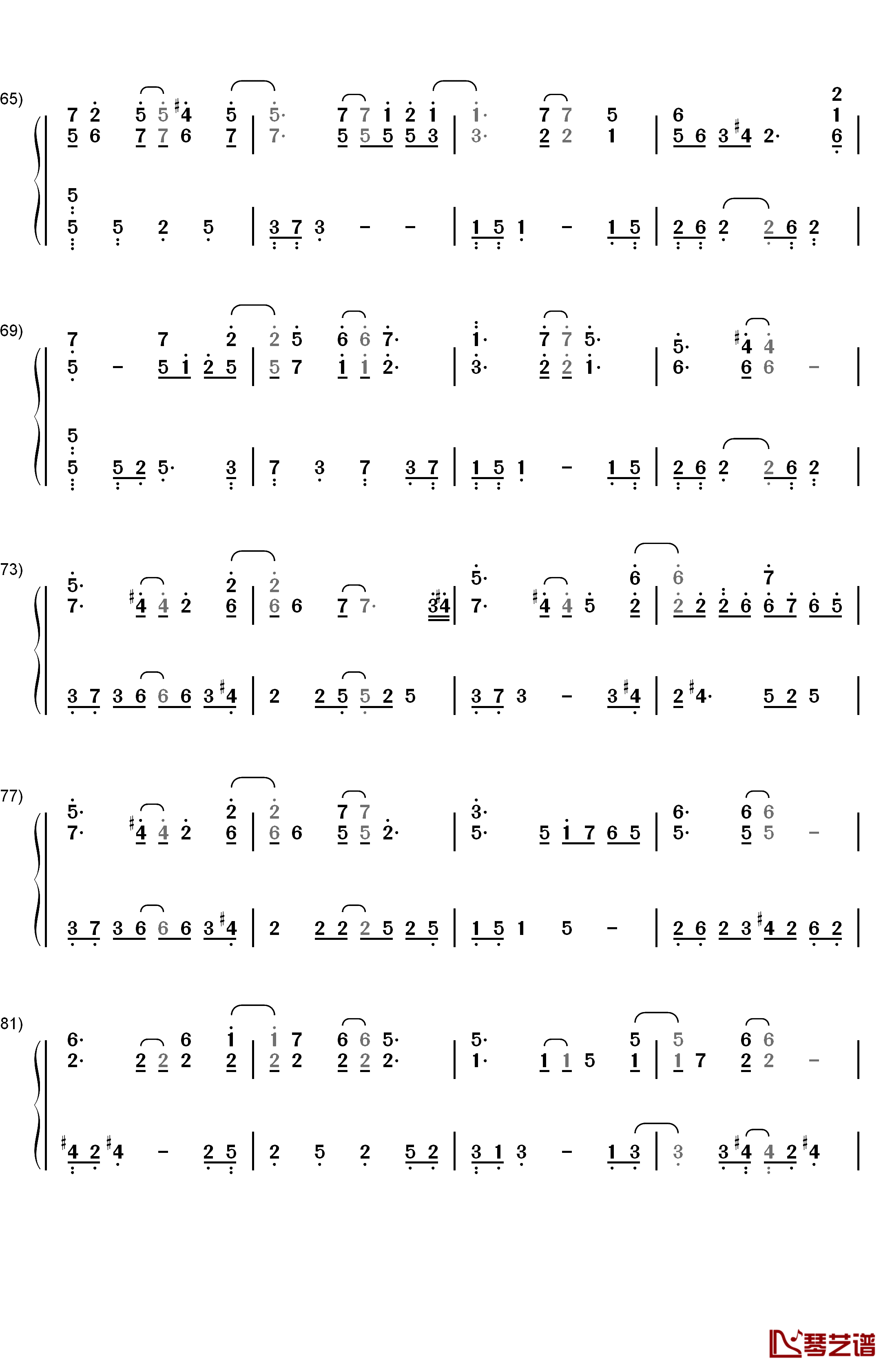 Hand In Hand钢琴简谱-数字双手-Steve Haun4