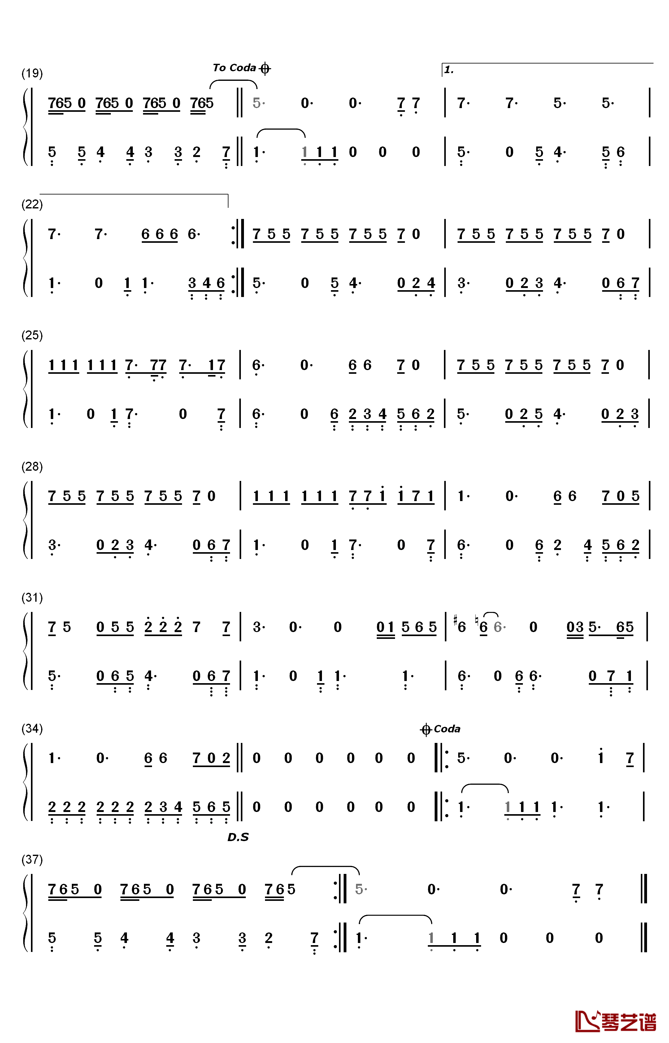 Lover钢琴简谱-数字双手-Taylor Swift2