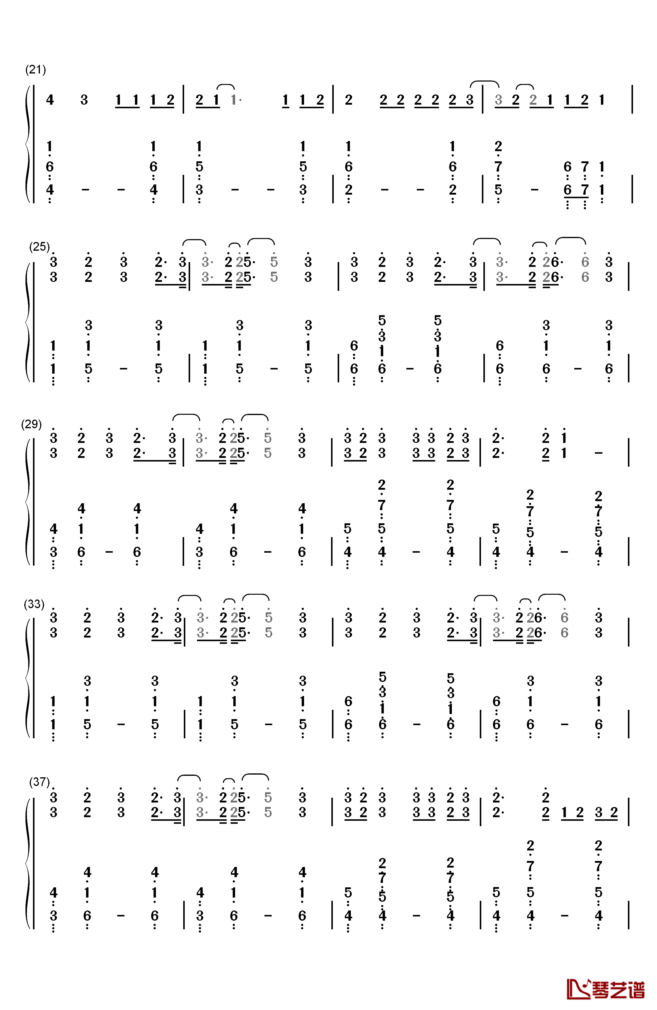 Baby(贾斯汀·比伯)钢琴简谱-数字双手-Justin Bieber 贾斯汀·比伯2