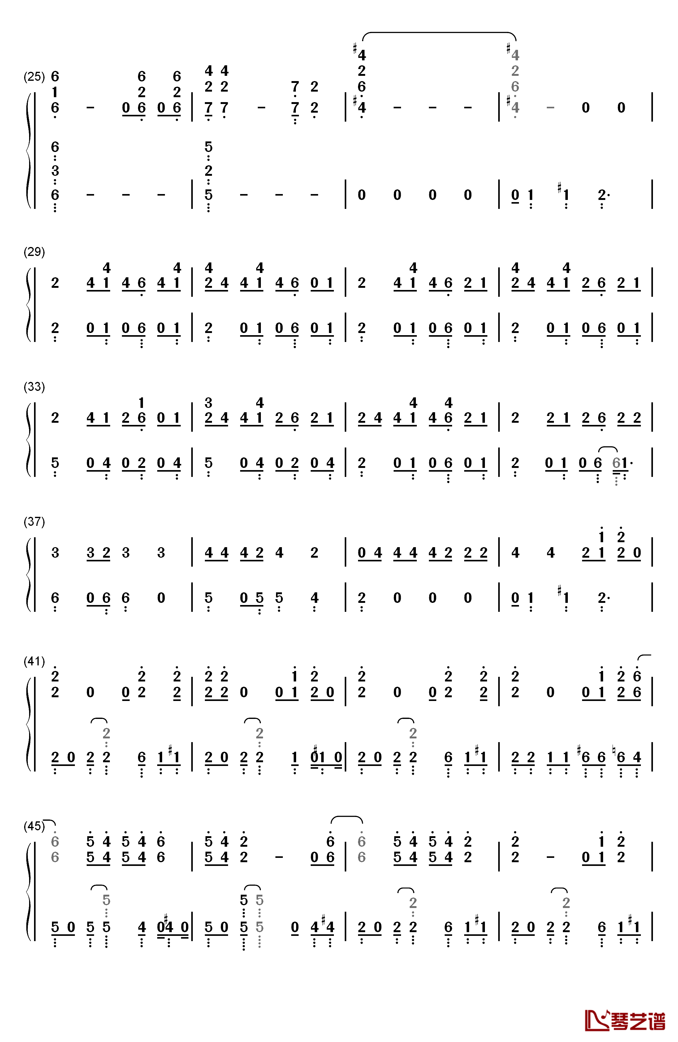 Faith钢琴简谱-数字双手-Stevie Wonder ft. Ariana Grande2