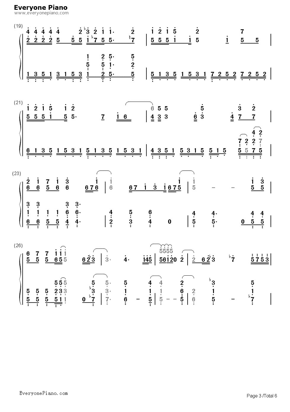 白金钢琴简谱-数字双手-坂本真绫3