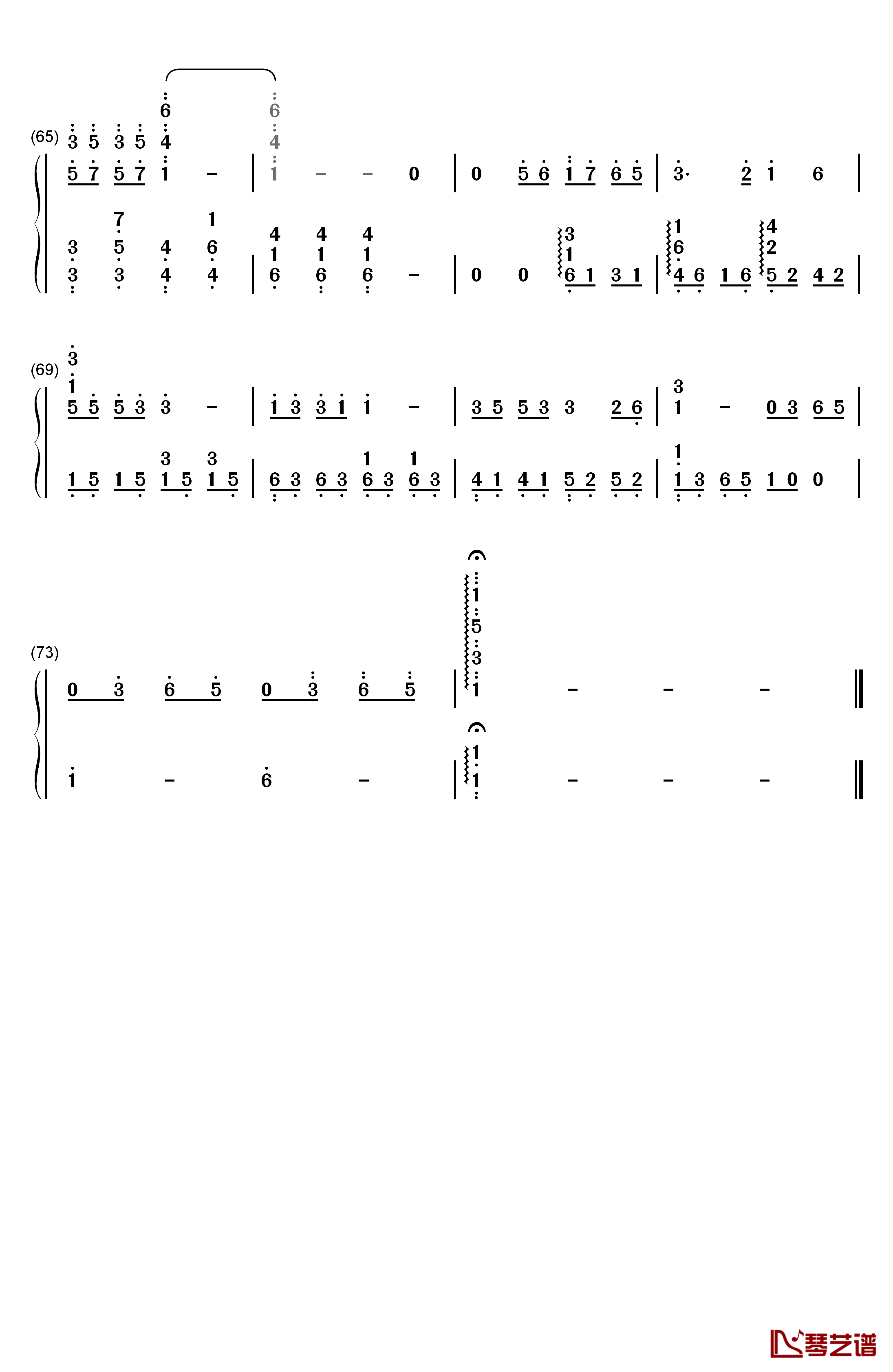 Colors of the Wind钢琴简谱-数字双手-Vanessa Williams　 凡妮莎·威廉斯4