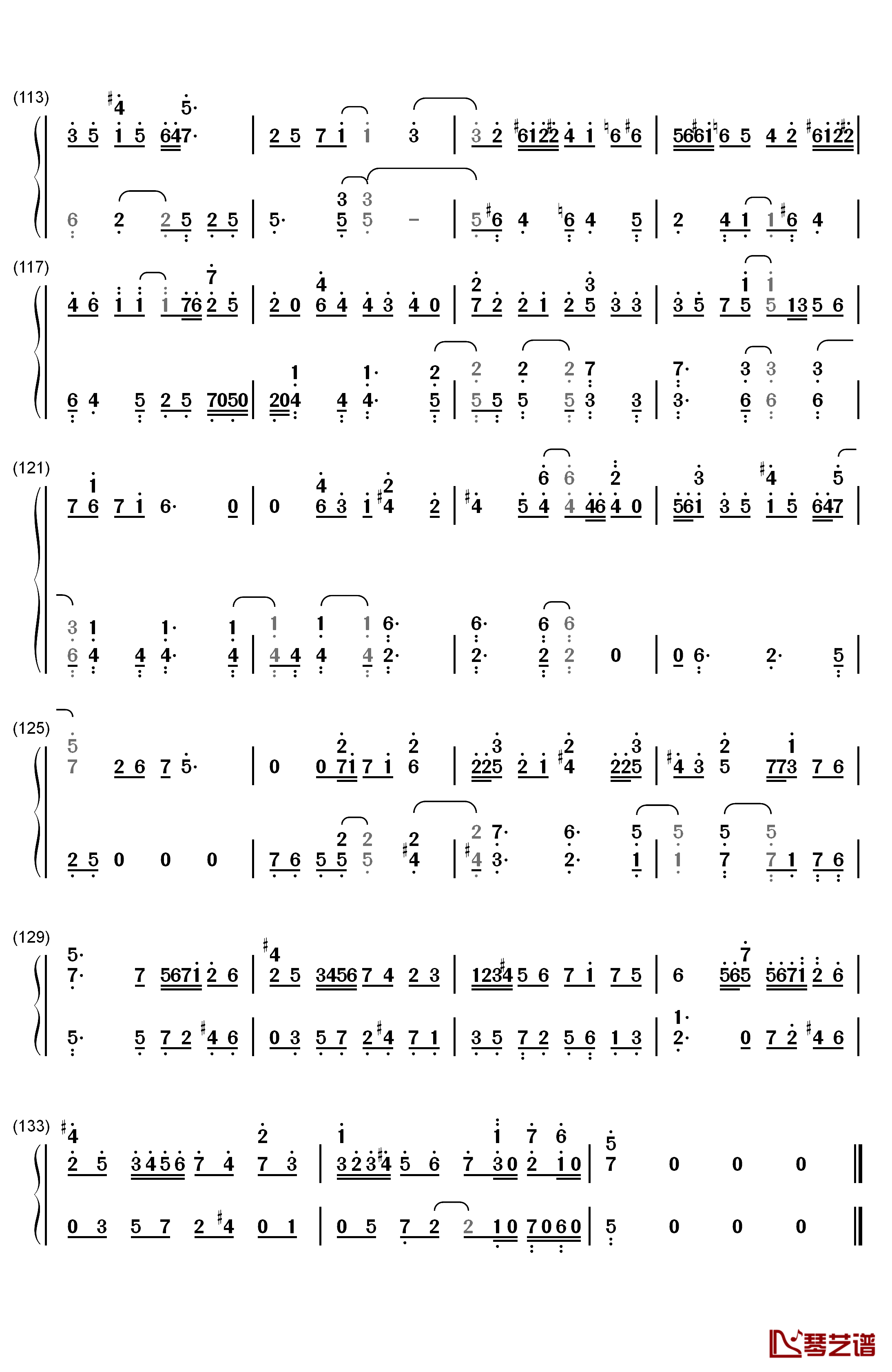想为你而弹钢琴简谱-数字双手-乃木坂466