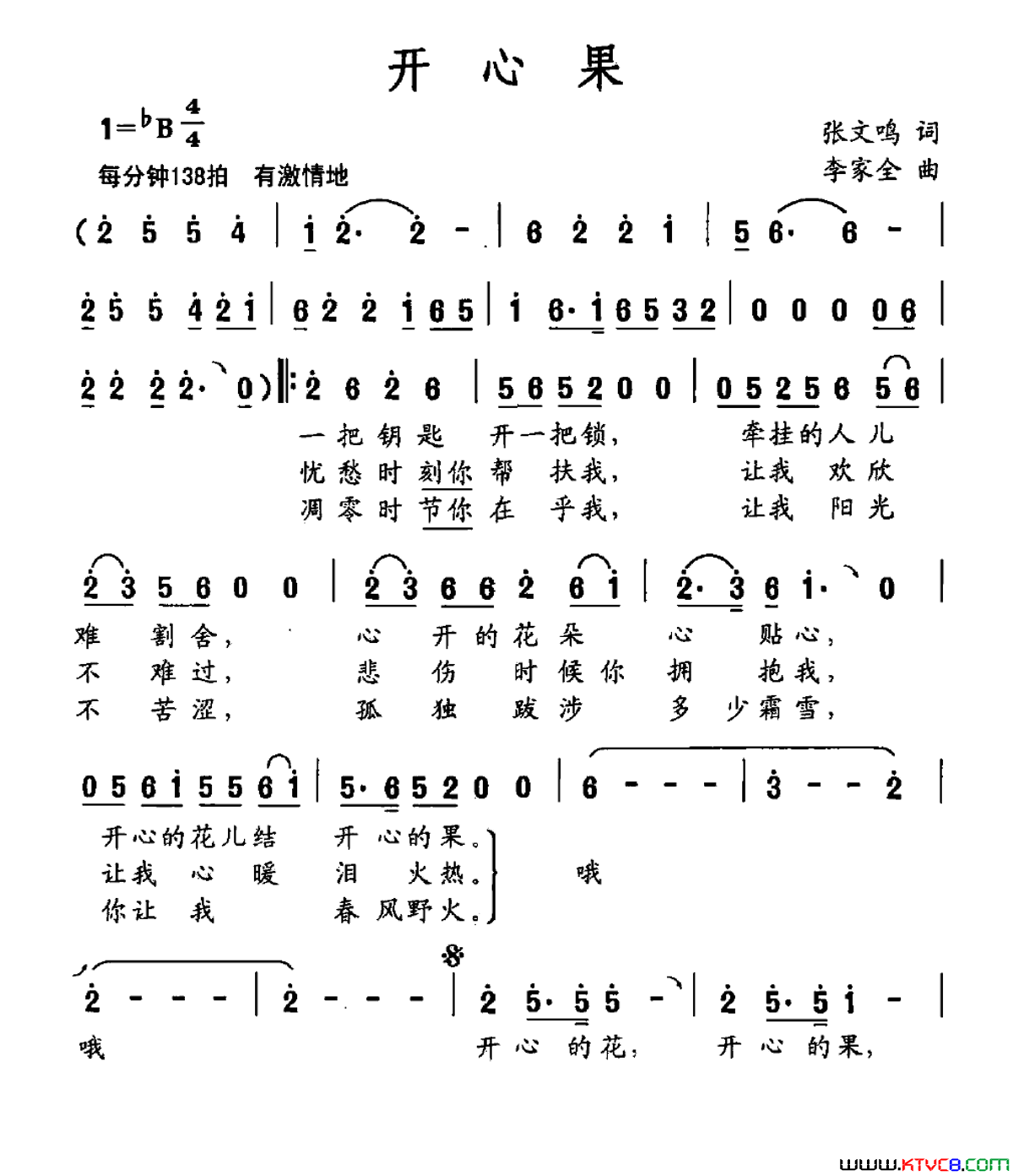 开心果张文鸣词李家全曲开心果张文鸣词 李家全曲简谱1