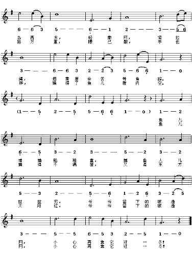 渔光曲*简谱1