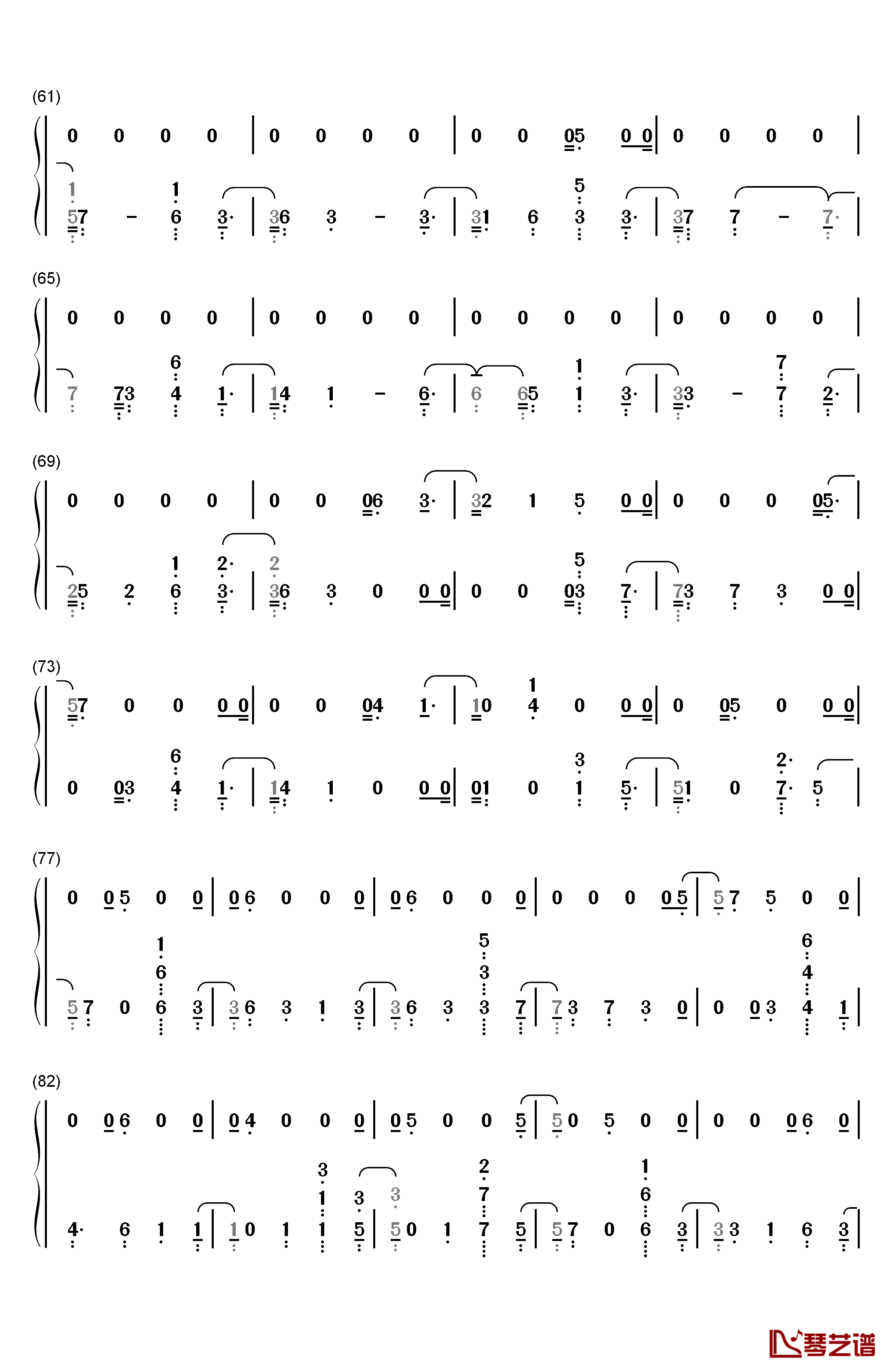 No Peace钢琴简谱-数字双手-Sam Smith YEBBA4