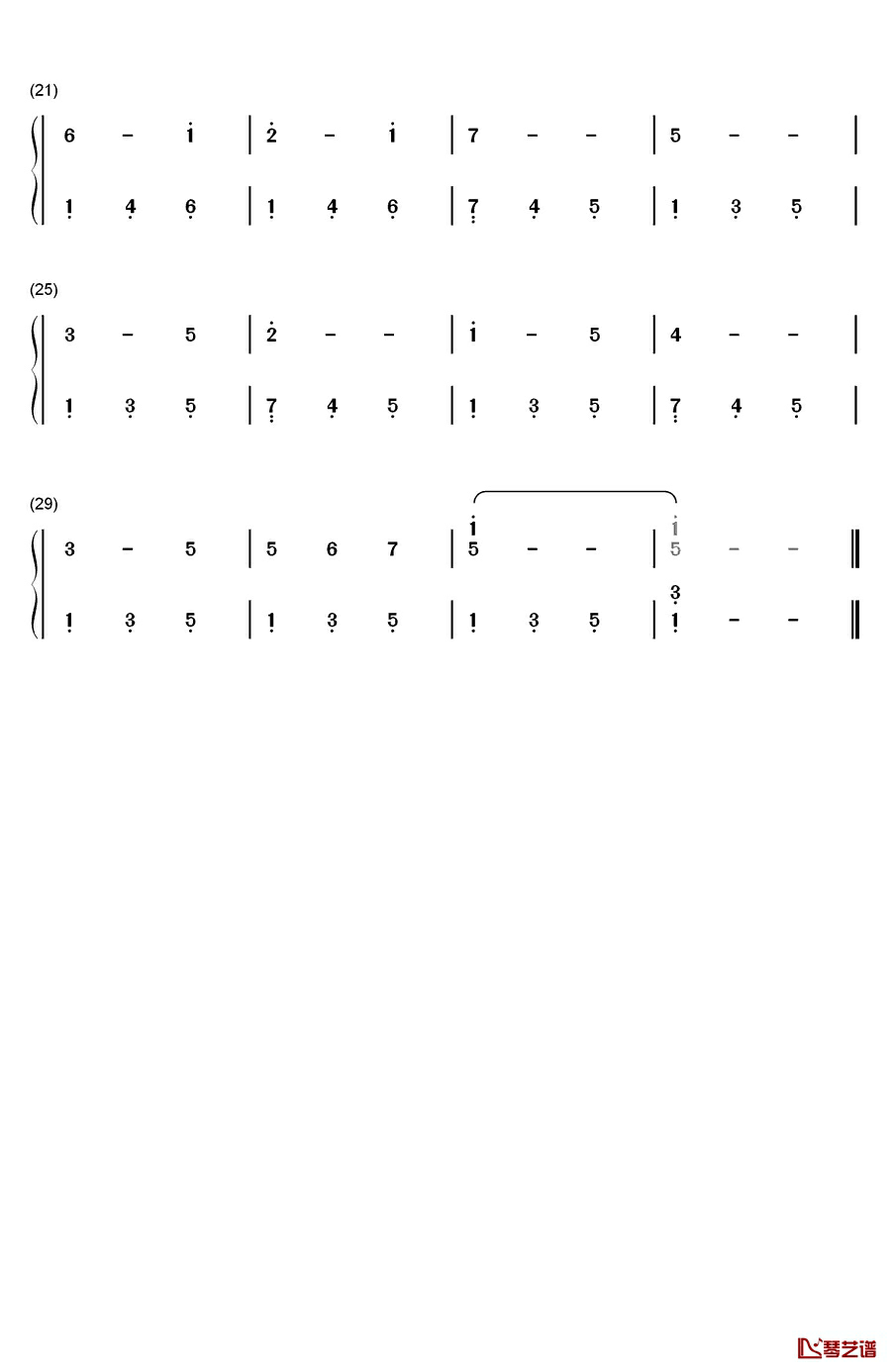 雪绒花钢琴简谱-数字双手-理查德·罗杰斯  Richard Charles Rodgers2