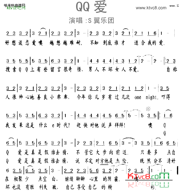 QQ爱s.w.in简谱1