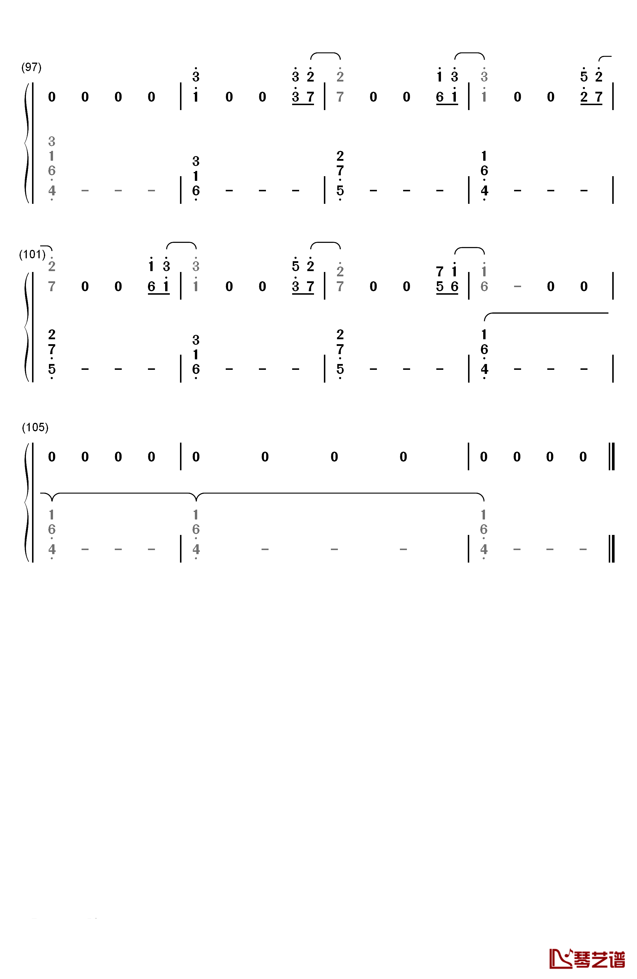 Six Feet Under钢琴简谱-数字双手-Billie Eilish6