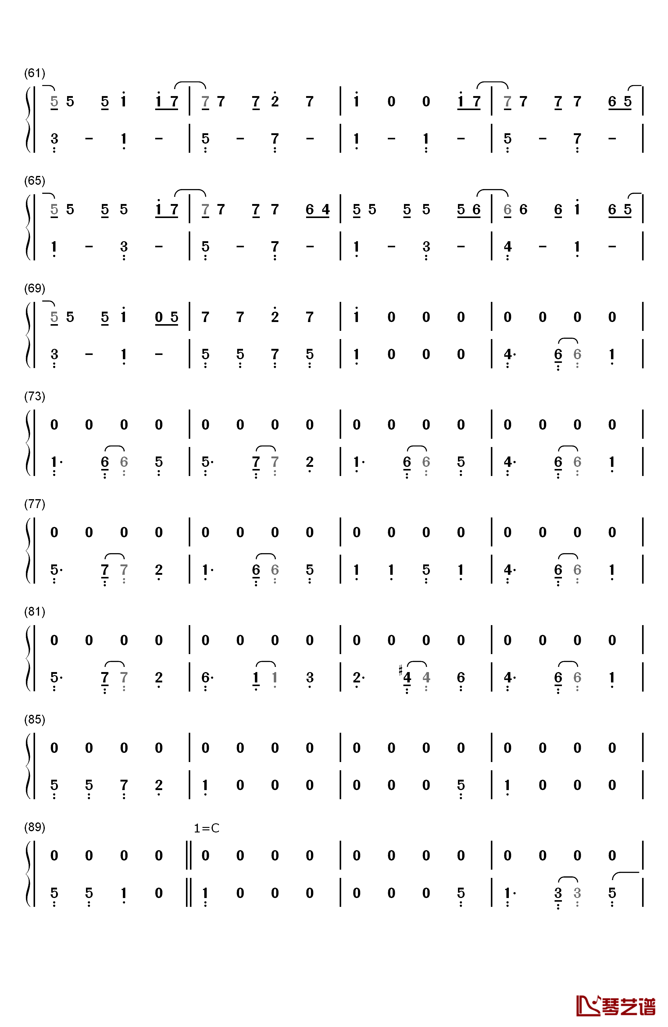 Under the Sea钢琴简谱-数字双手-Alan Menken3