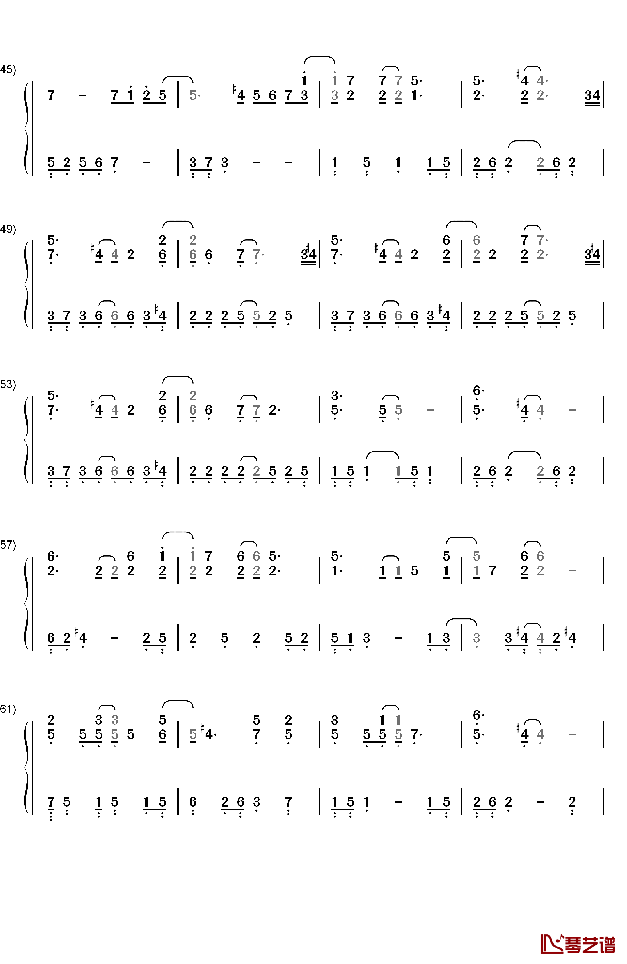 Hand In Hand钢琴简谱-数字双手-Steve Haun3