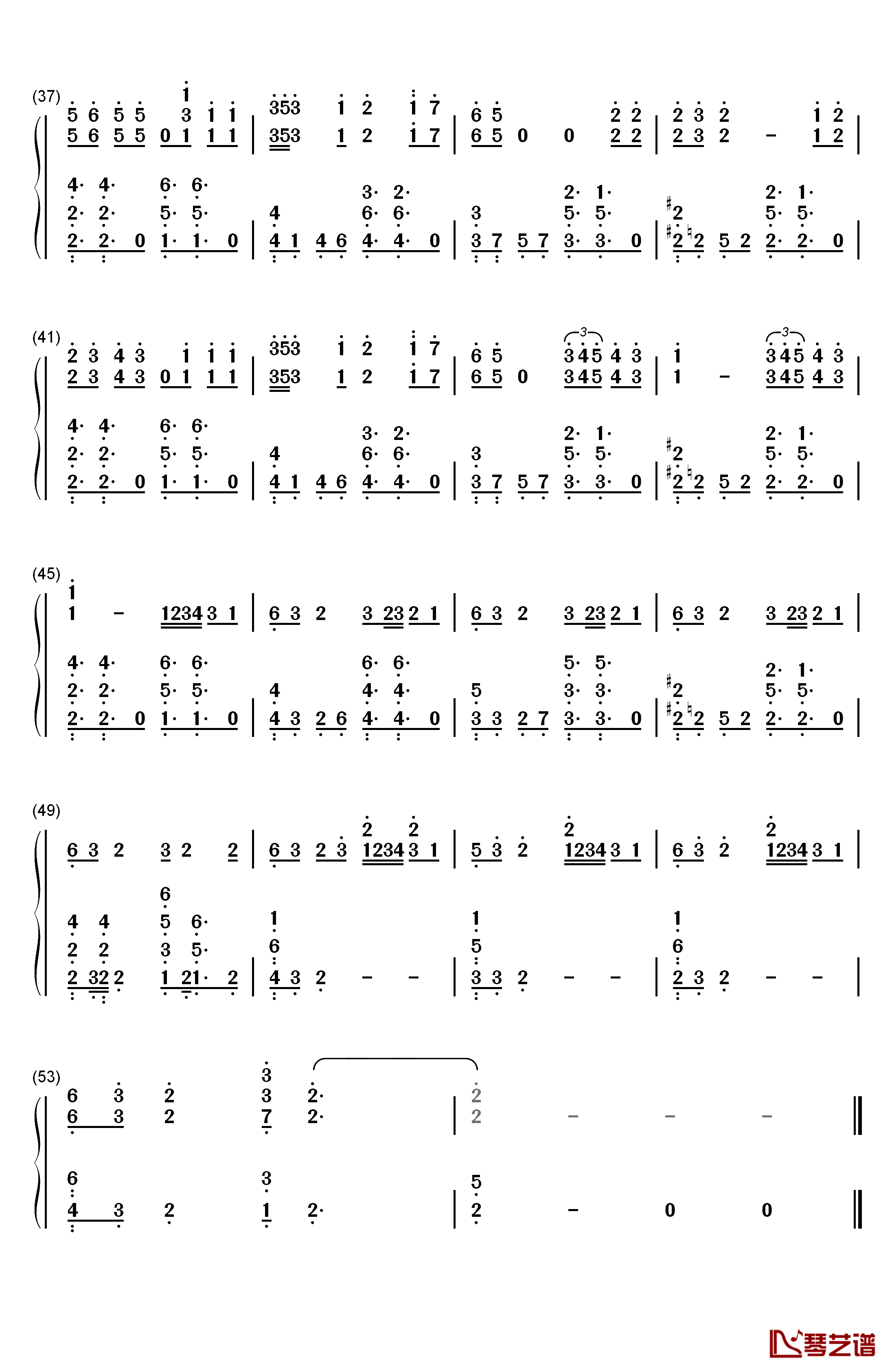 Promise钢琴简谱-数字双手-朴智旻3